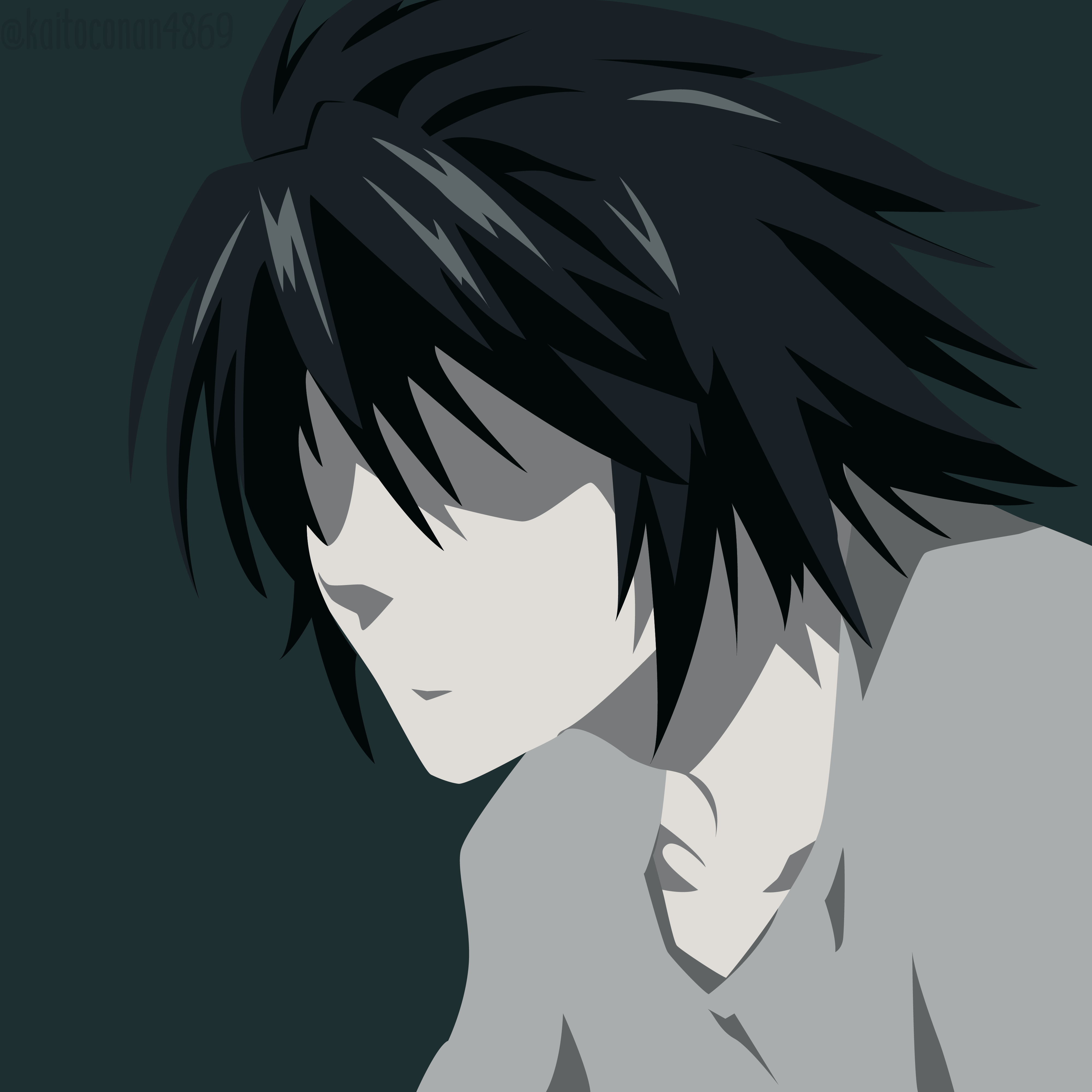 L Lawliet Vector Art deathnote