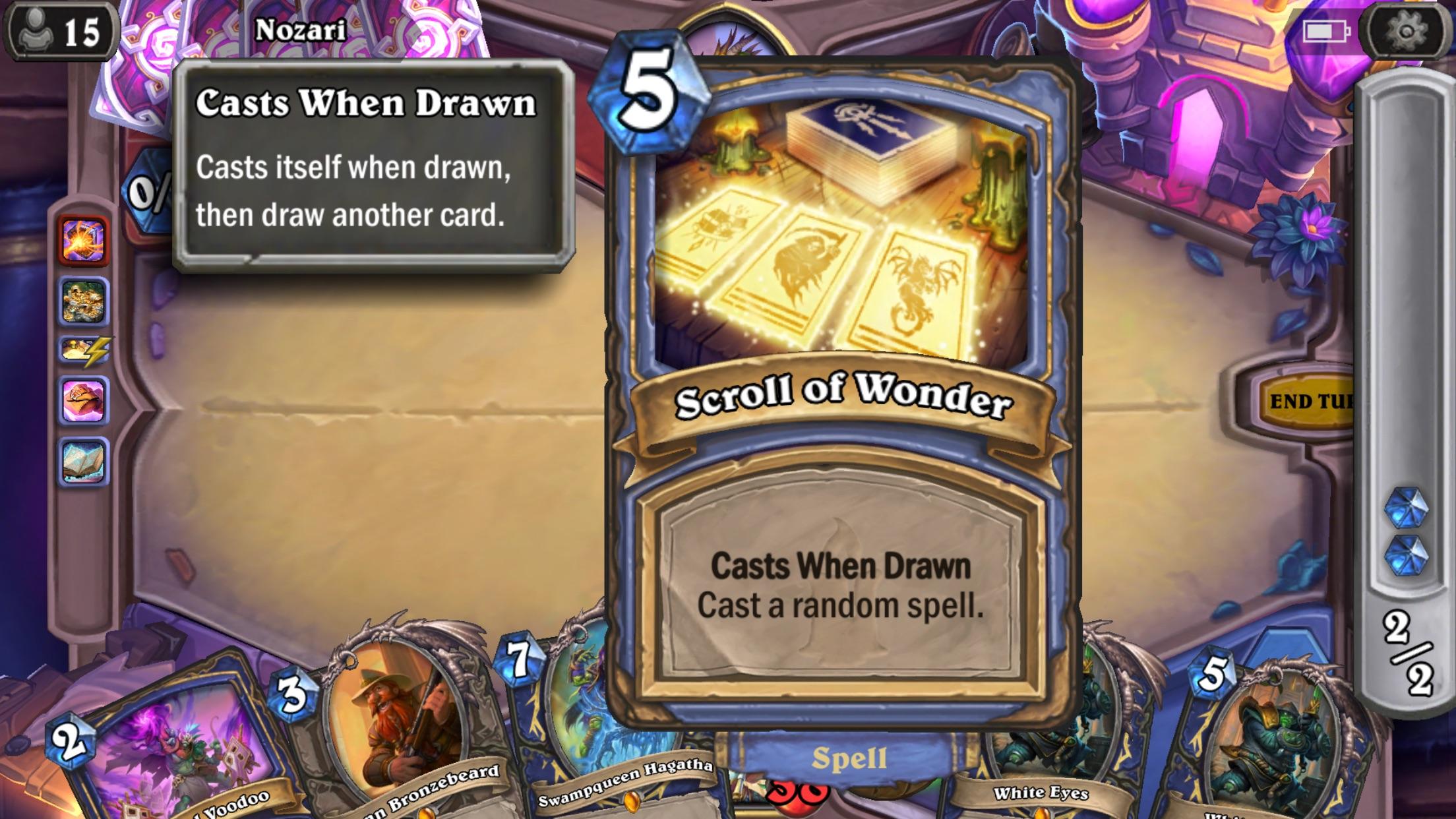 Small backpack and deck of wonders = useless card in hand r/hearthstone