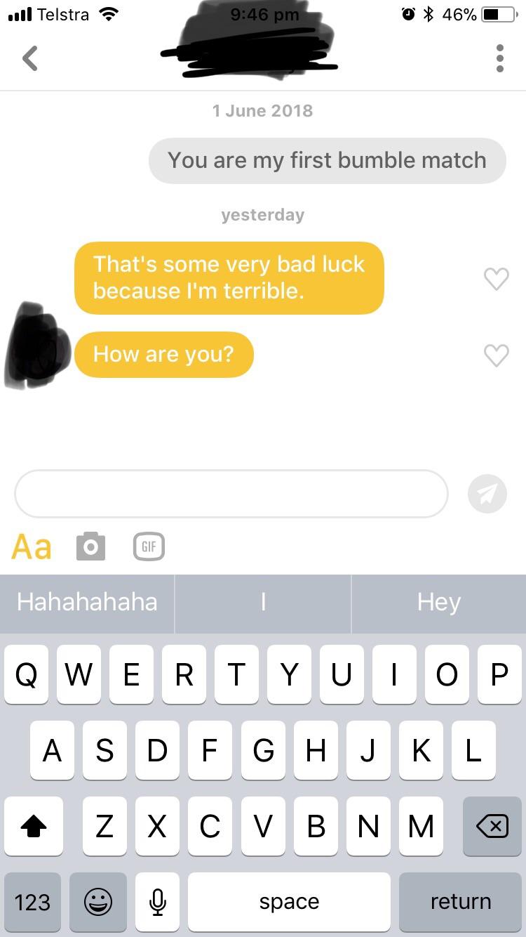 Setting the bar low from the beginning r/Tinder
