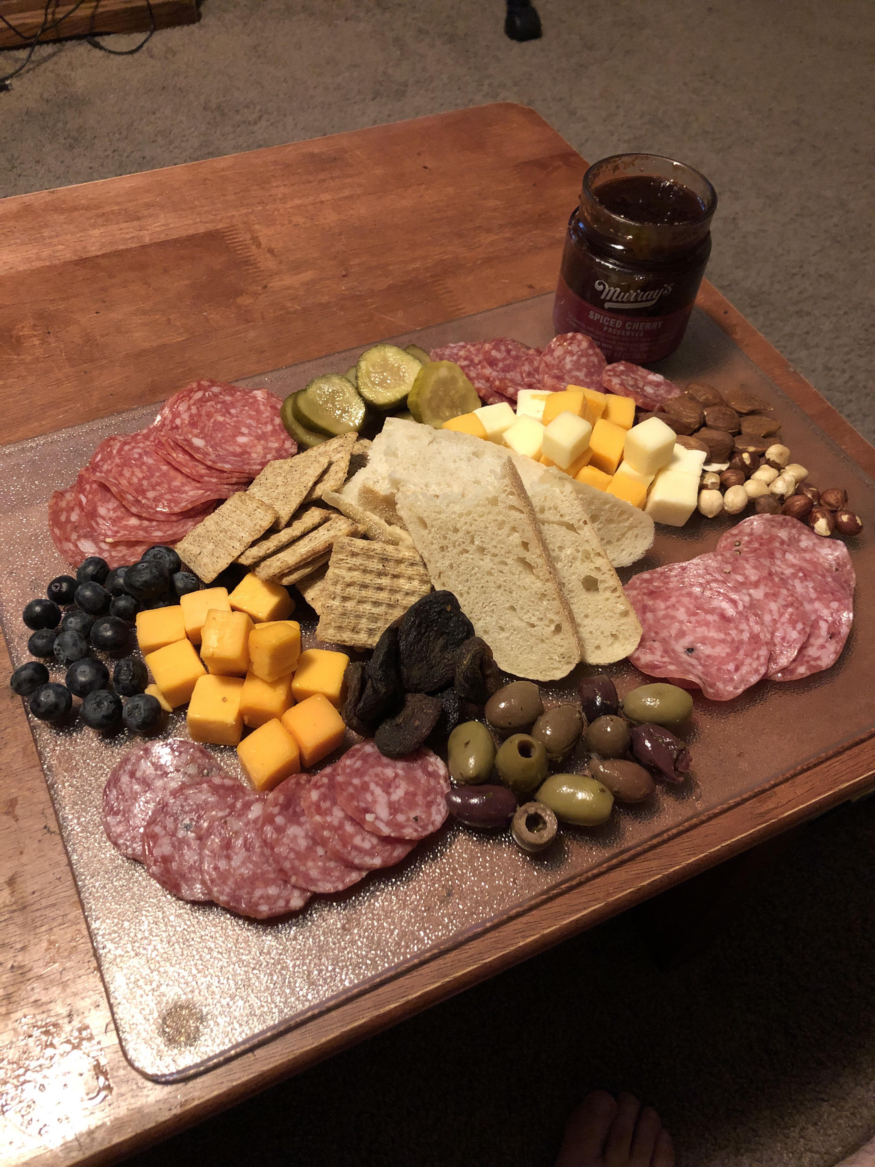 [Homemade] Meat and cheese board. r/food