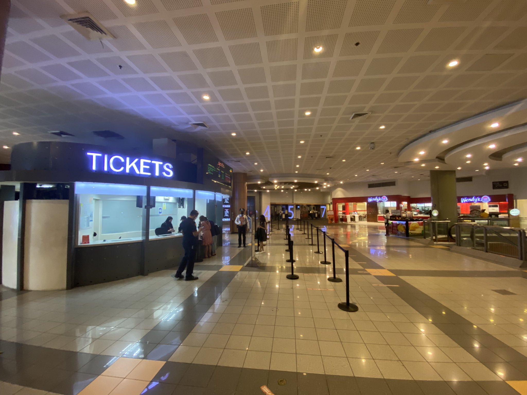 As of 1PM, this is the situation at Glorietta 4 Cinemas in Makati. No