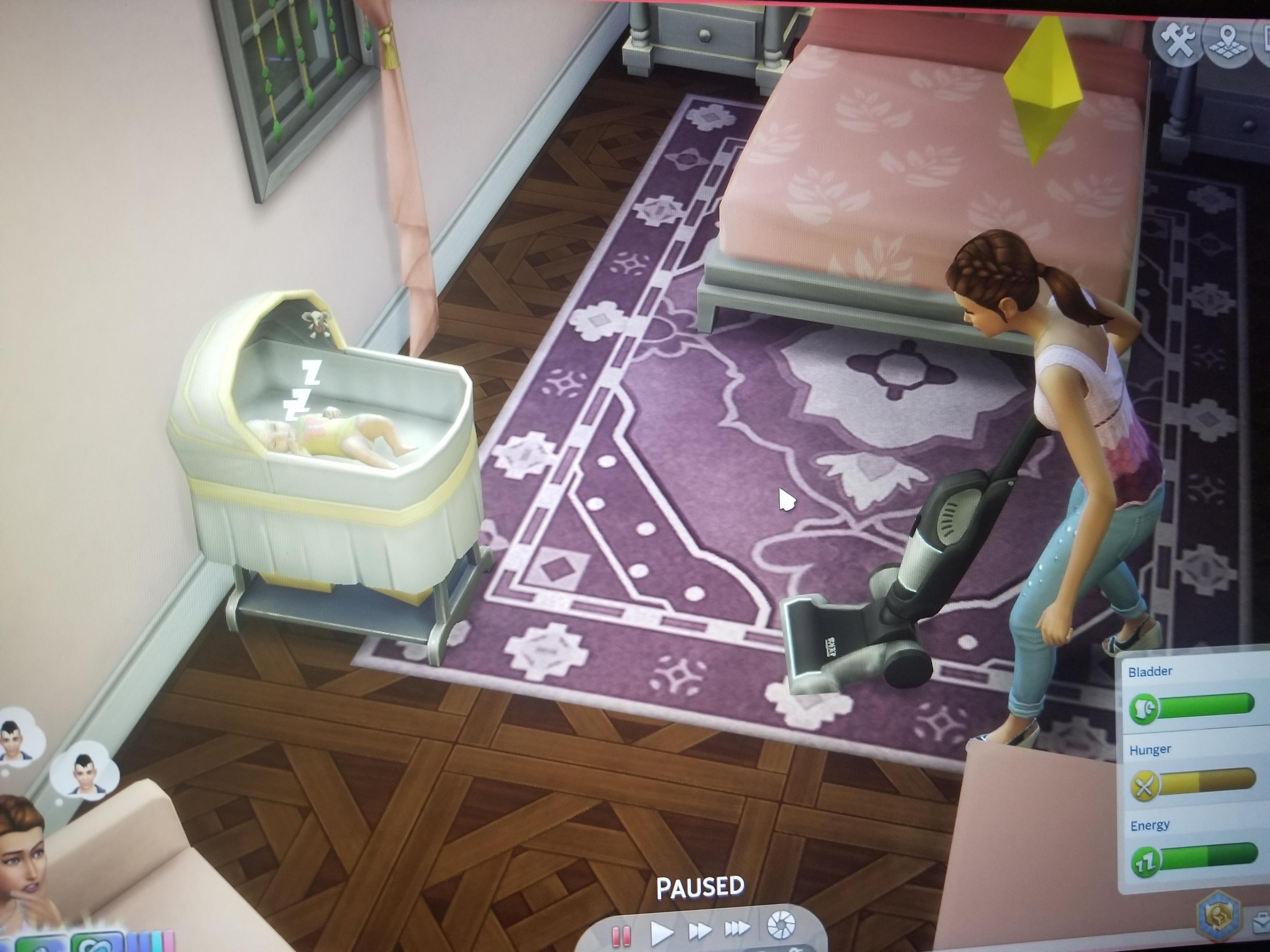 White noise from the vacuum puts baby to sleep r/thesims