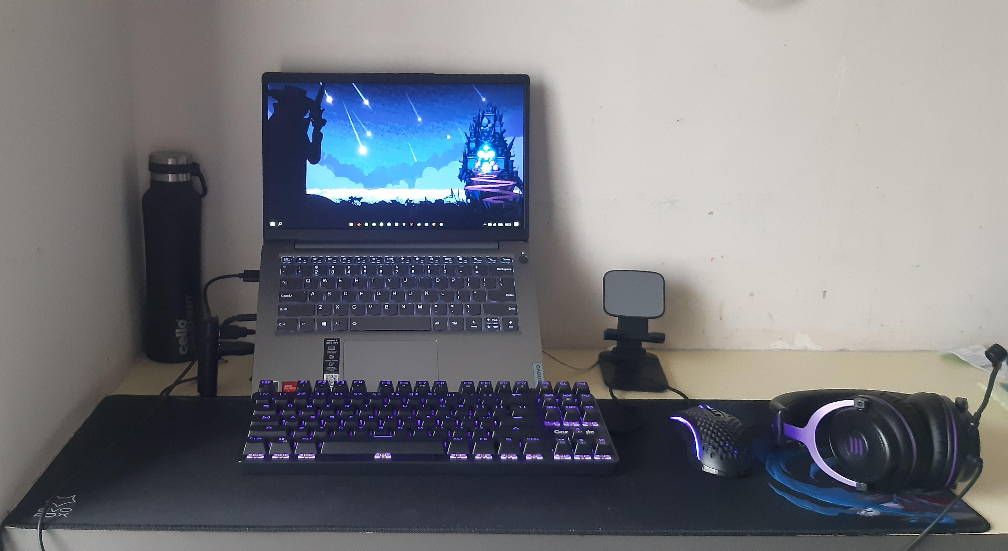 My gaming laptop setup without a gaming laptop. This is my current laptop gaming setup I made