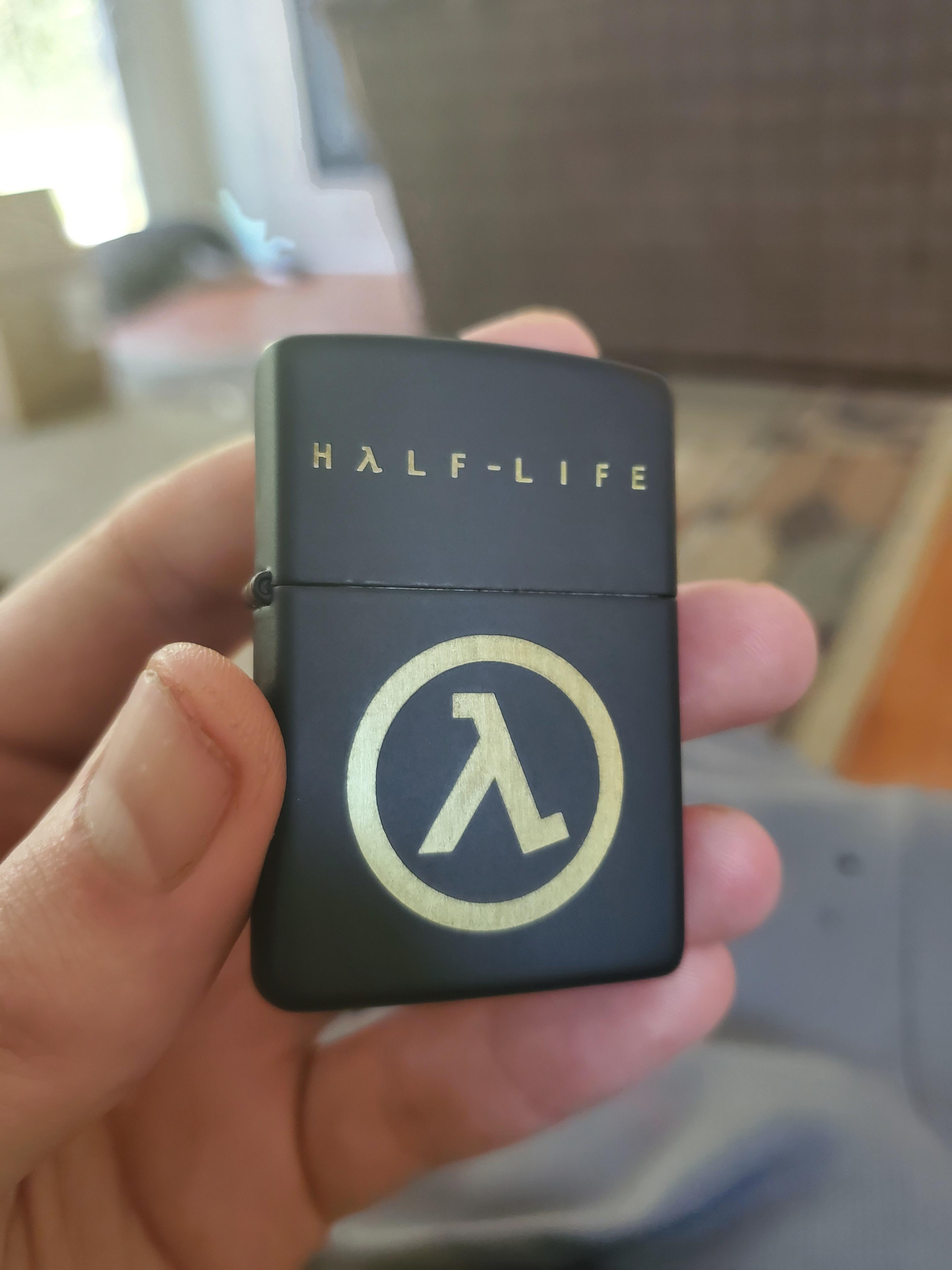 Any HalfLife fans in here? Laser engraved Matte Black Zippo just