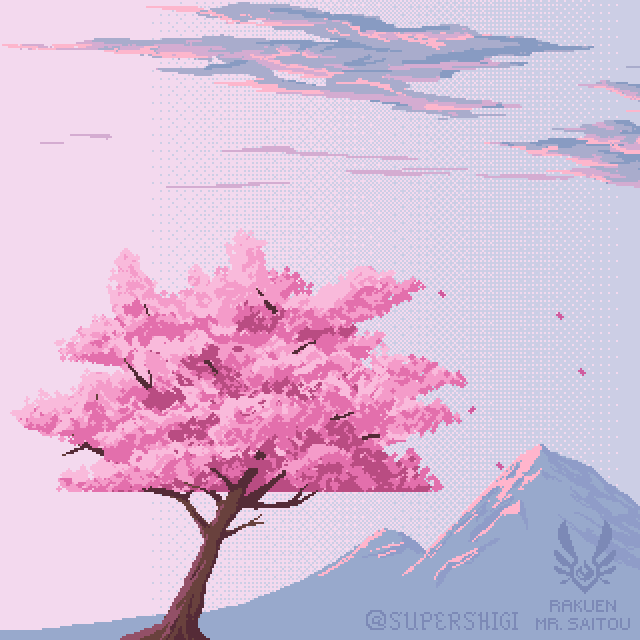 Zoom Background Cherry Blossom Cartoon GIF, gif funny backgrounds