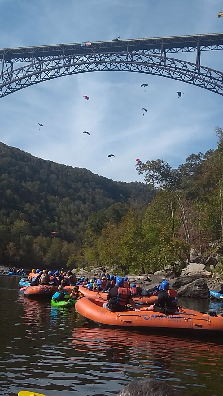 New River bridge on bridge day 2017 r/pics