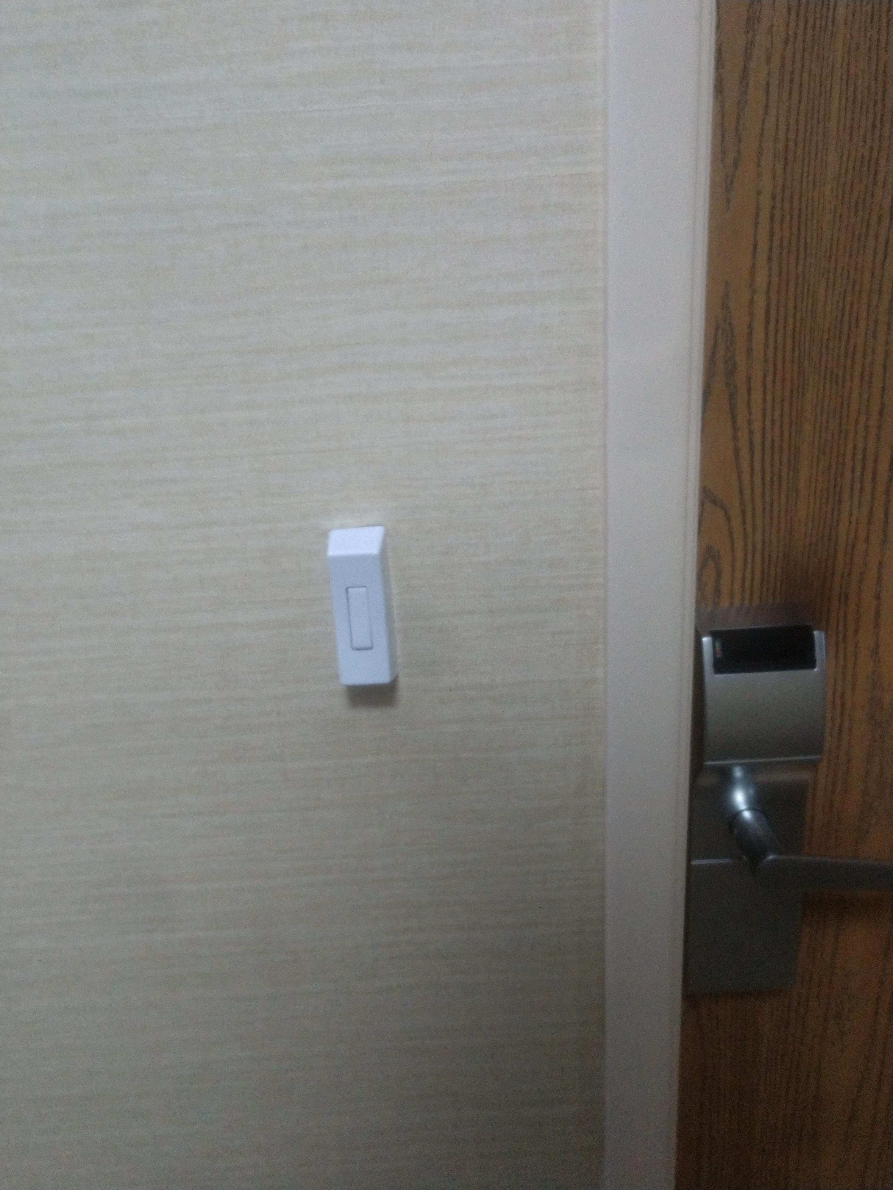 There is a single hotel room with a doorbell, anybody know why? r