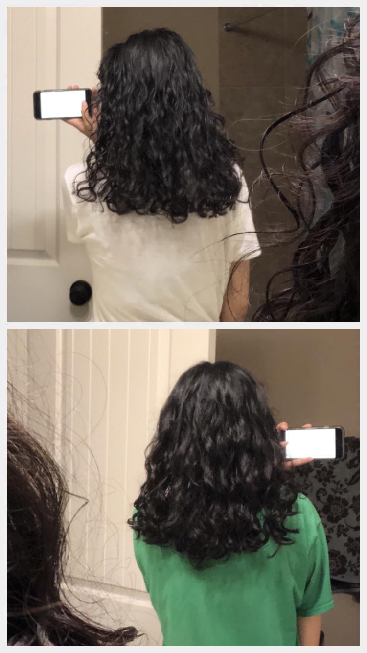 Fingercoiling (top) vs Denman brush (bottom) r/curlyhair