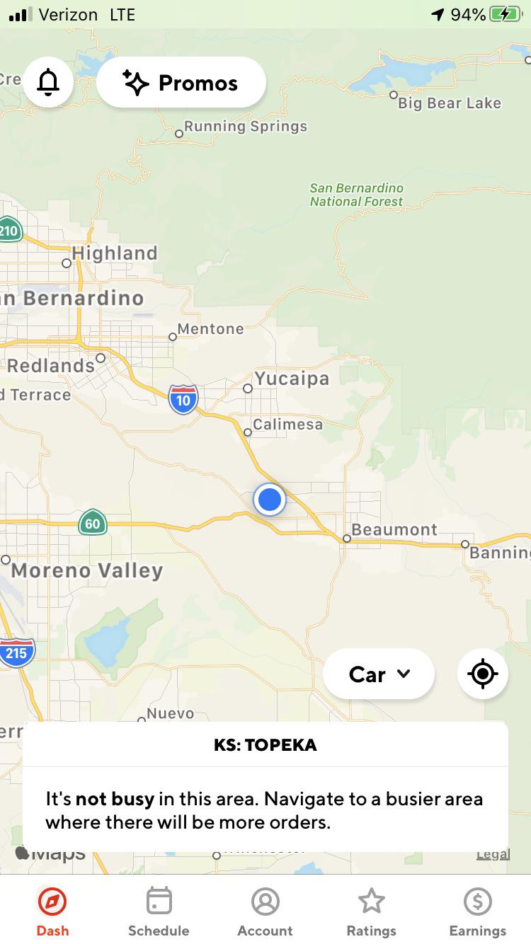 Anyone know how to change location? doordash_drivers