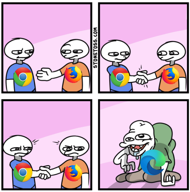 edge bad, chrome good, firefox good r/PewdiepieSubmissions