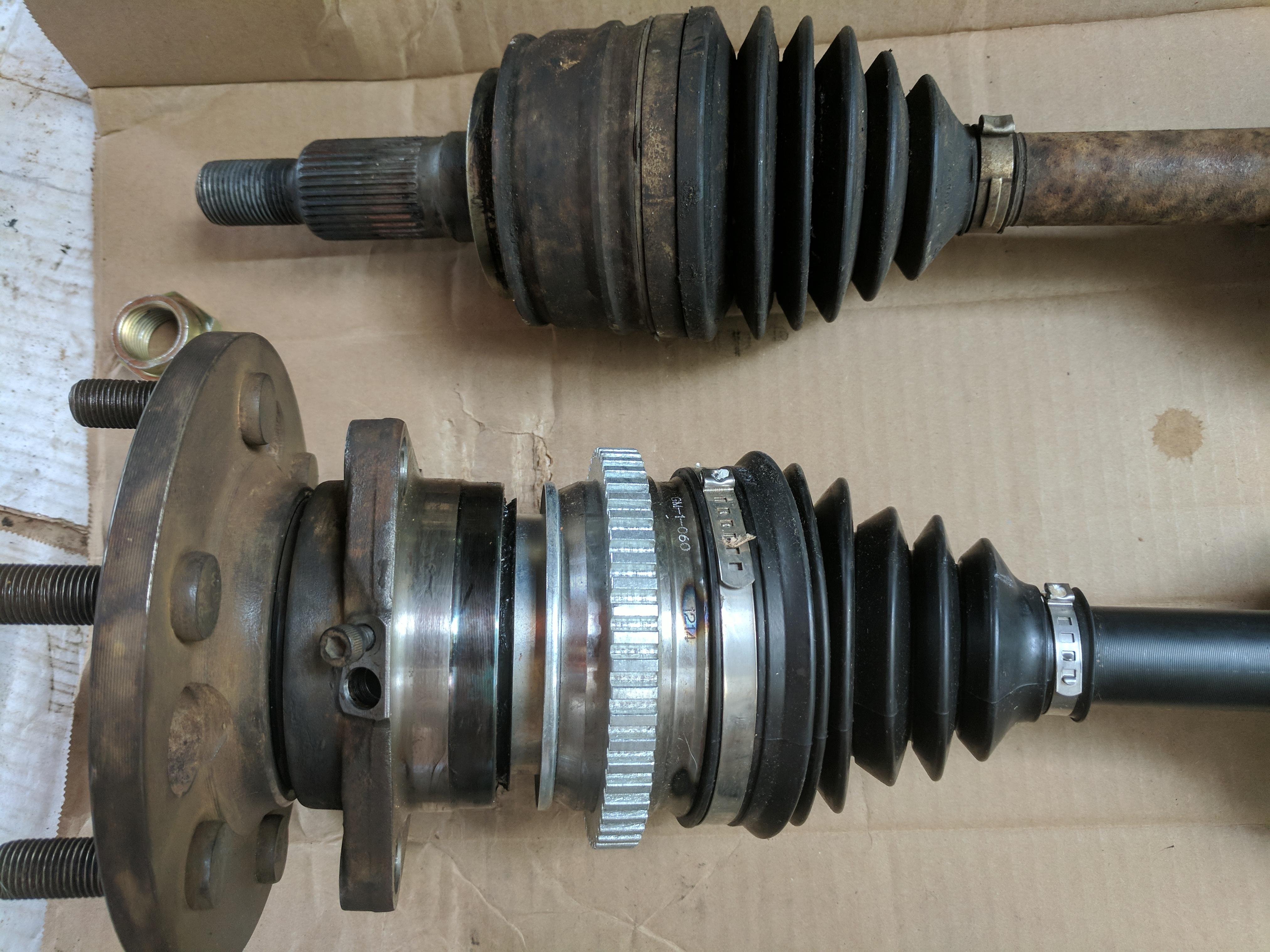 Maybe obvious but I'm cautious... the old CV axle doesnt have toothed