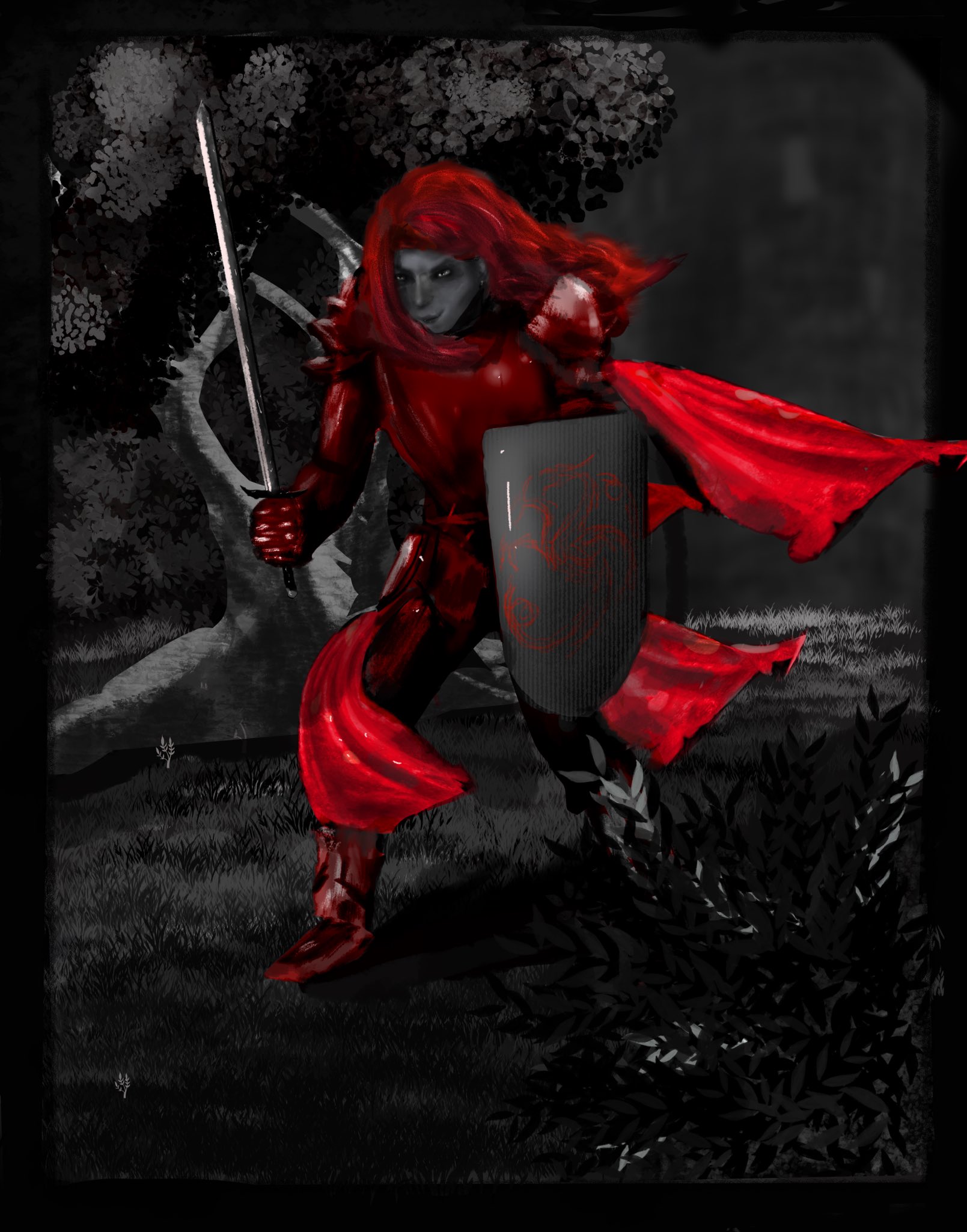 Jonquil Darke, a Sombra Escarlate, por fractalbomb r/Valiria