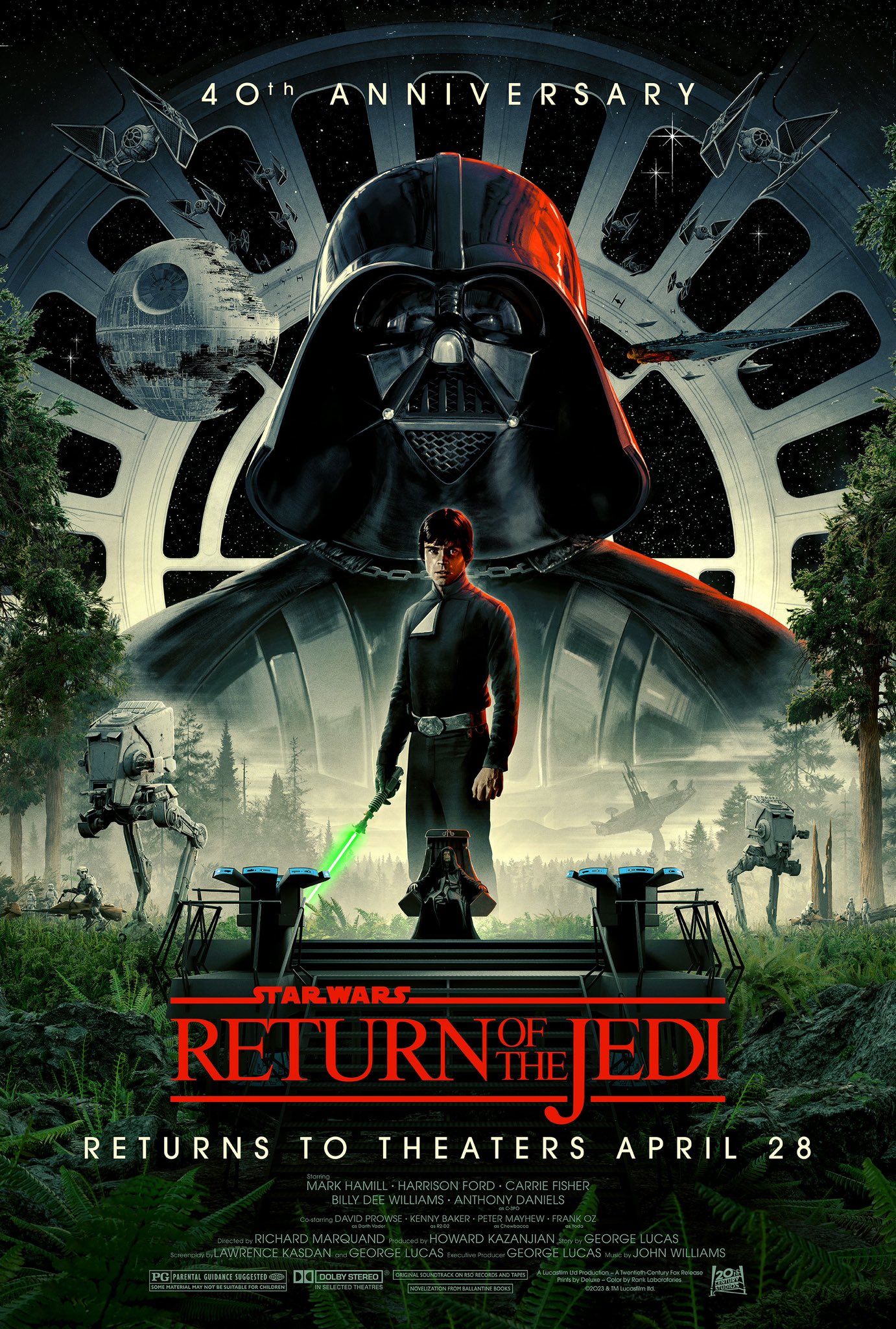 Official 40th Anniversary Poster for 'Star Wars Return of the Jedi