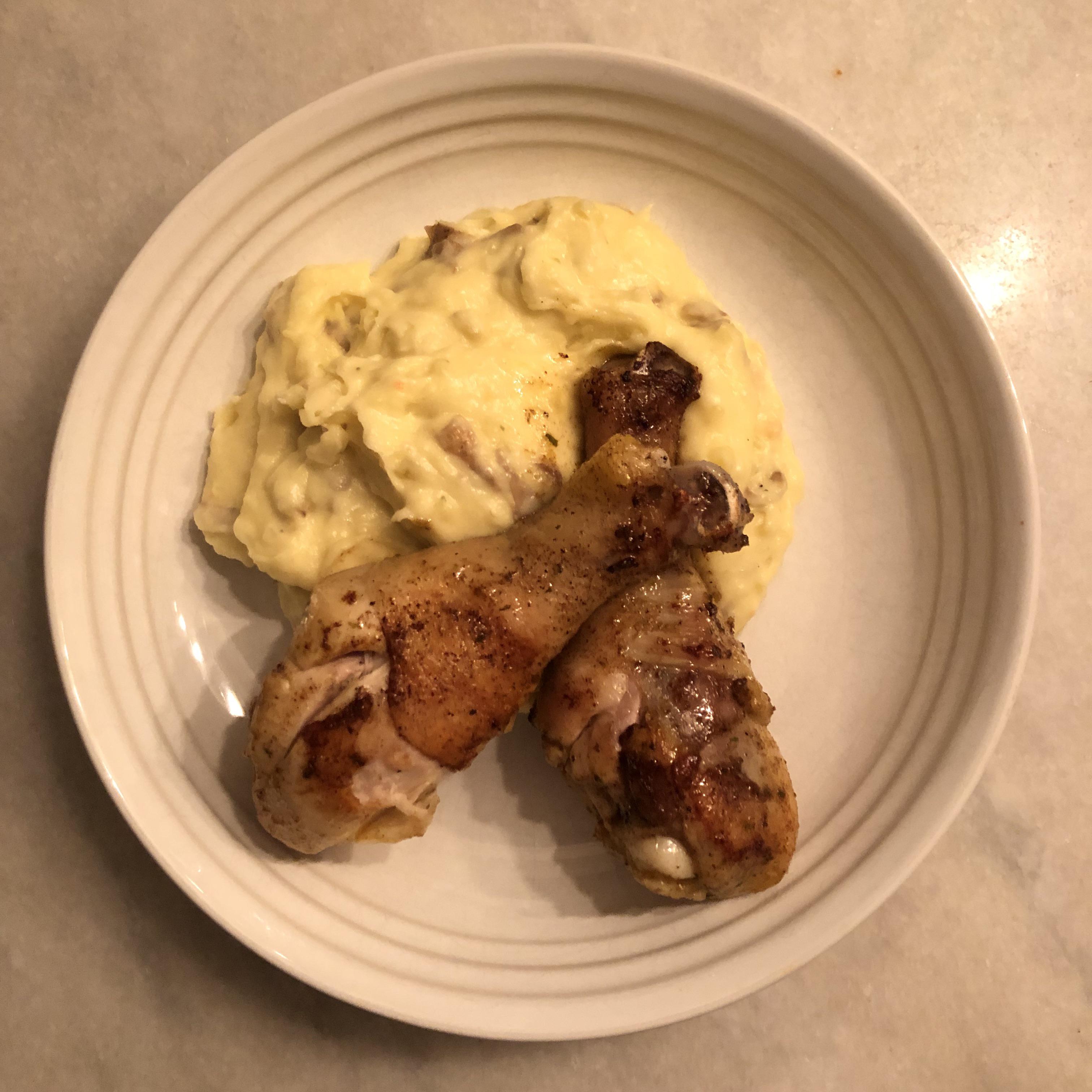[oc] sous vide chicken legs and mashed potatoes r/FoodPorn