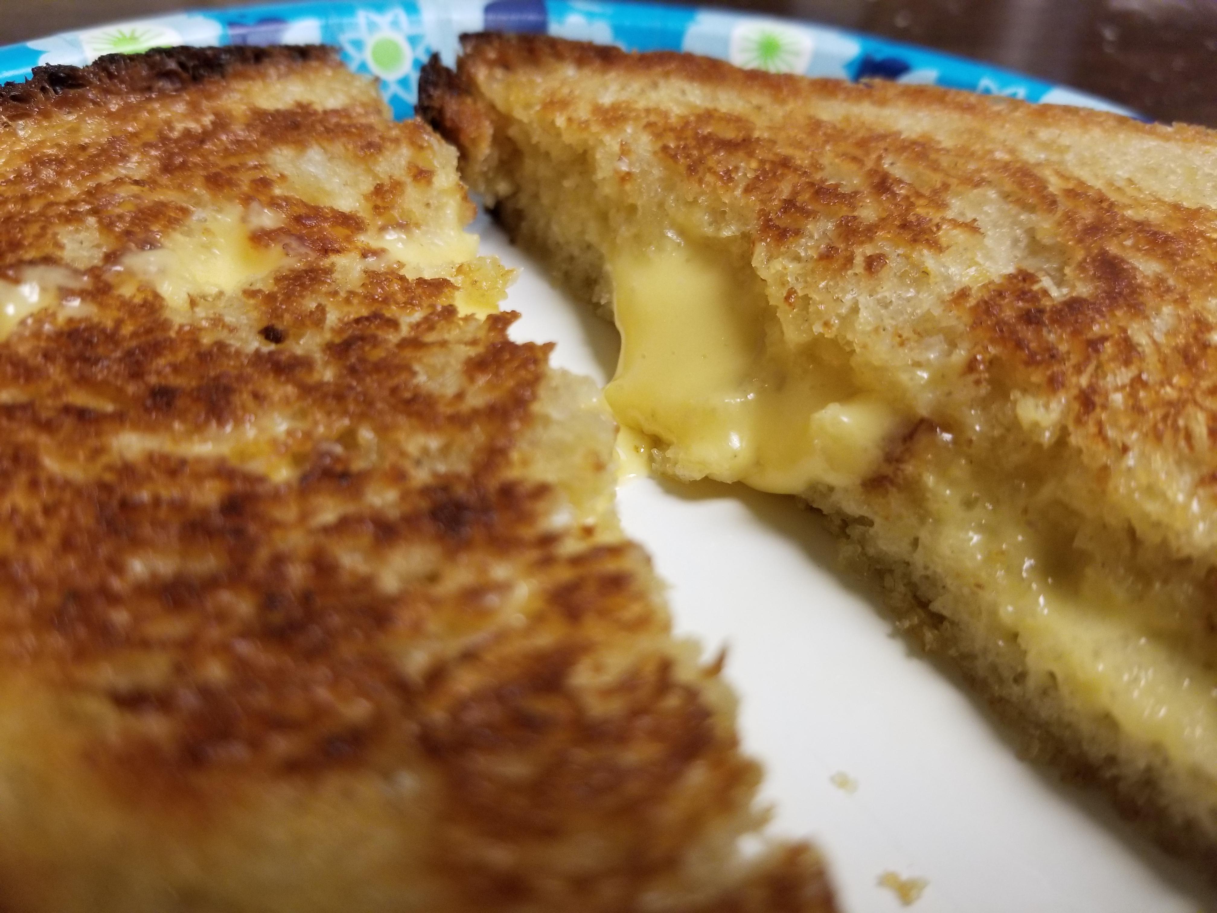 American on Sourdough Rye bread. It was a soup and grilled cheese day