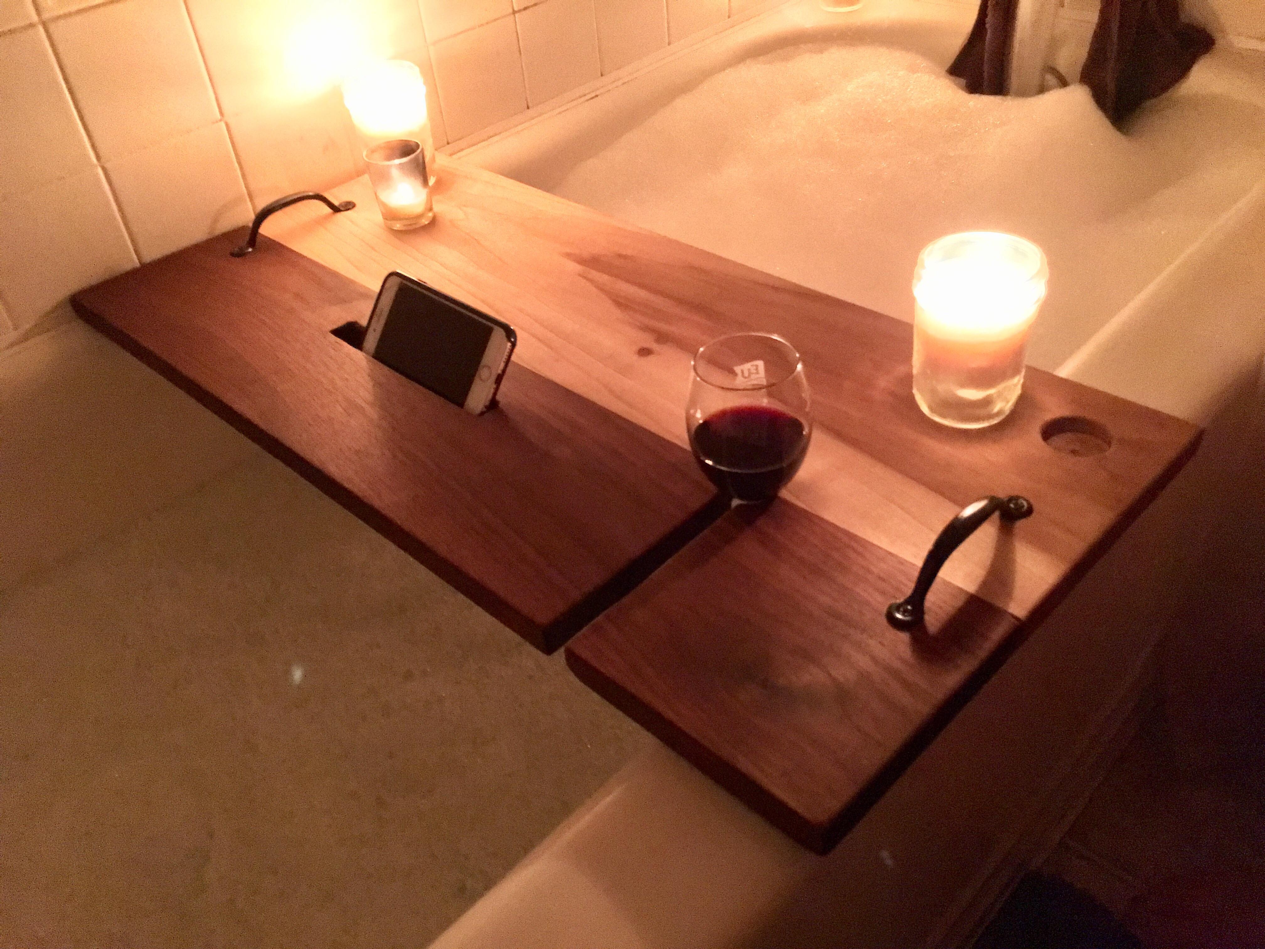 First woodworking project Bathtub Tray r/woodworking