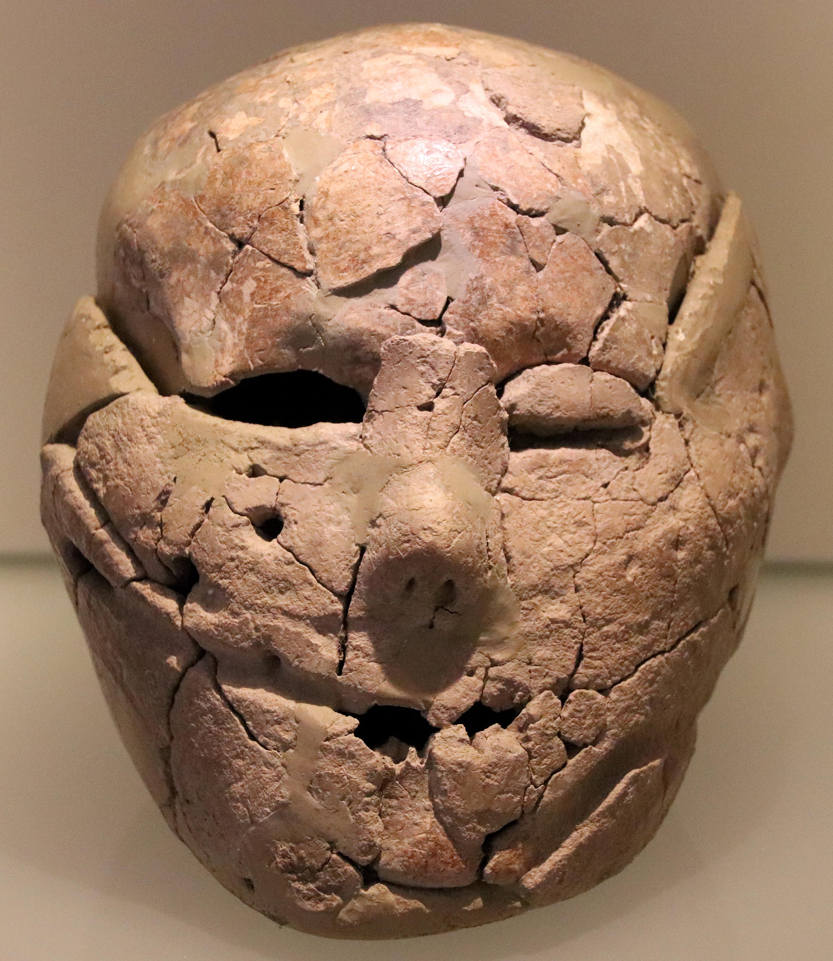 9,000yearold skull covered in plaster. Jericho, Palestine, 7000 BC
