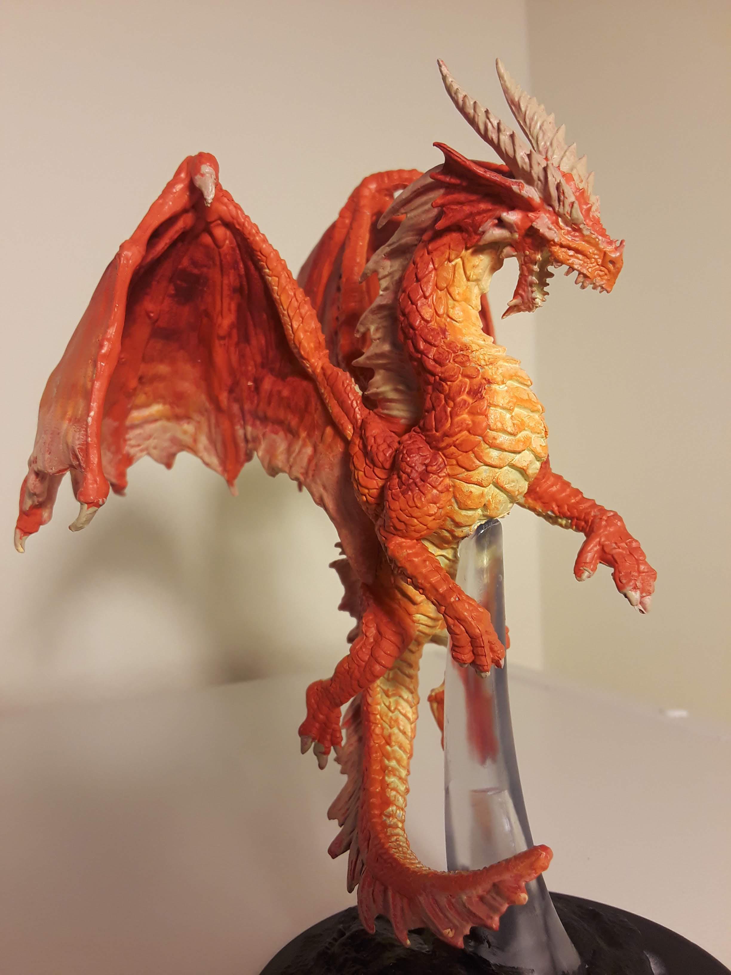 [OC][Art] Seen a lot of dragon miniatures lately, so here's the red
