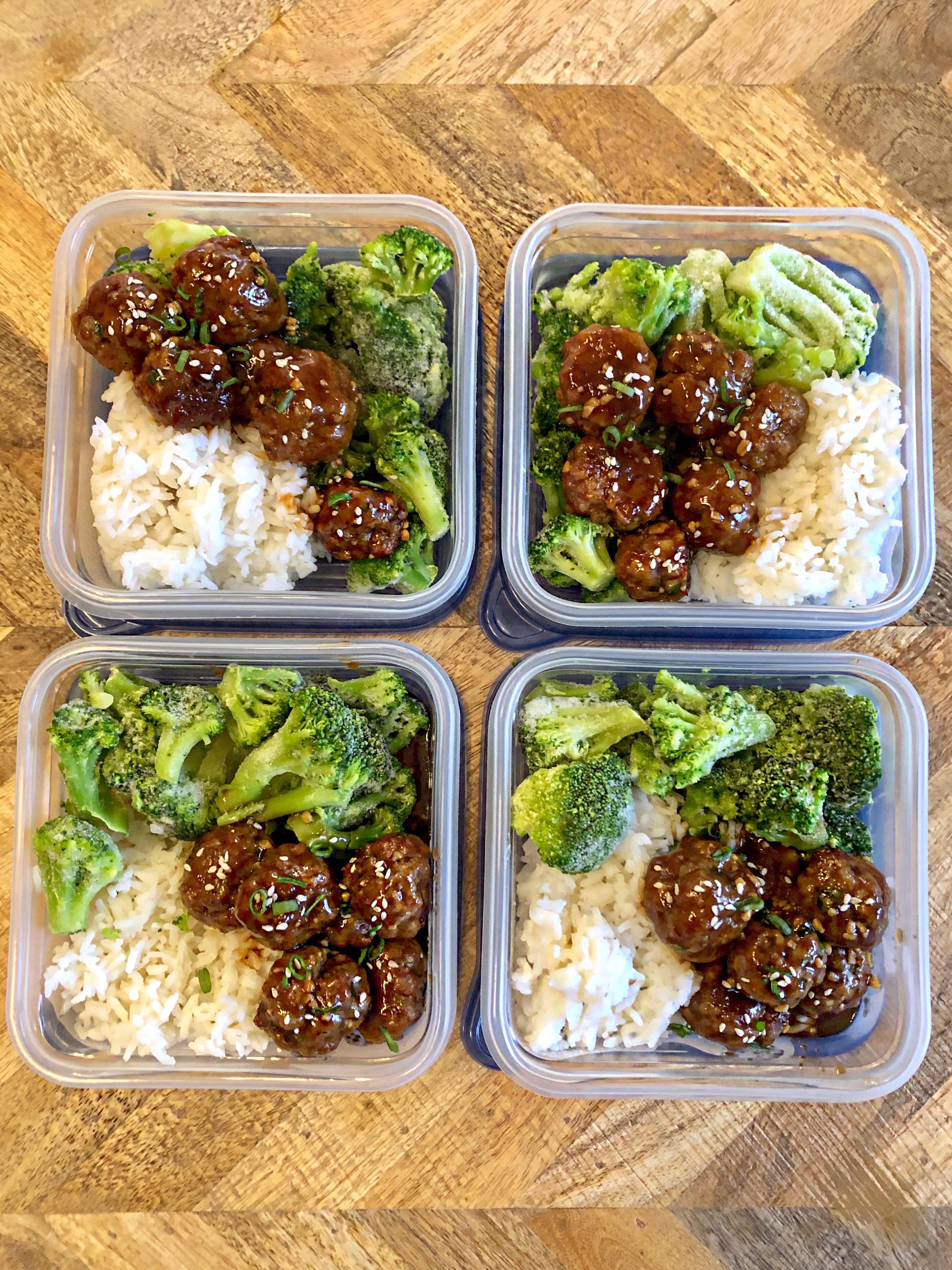 Teriyaki Meatball lunches for the week r/MealPrepSunday