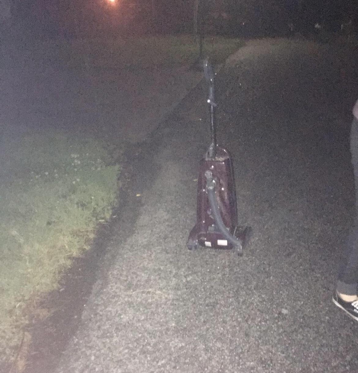 Abandoned Vacuum at Night r/oddlyterrifying