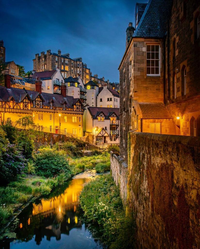 The Soft Glow of Night, Dean Village, Edinburgh. r/Scotland