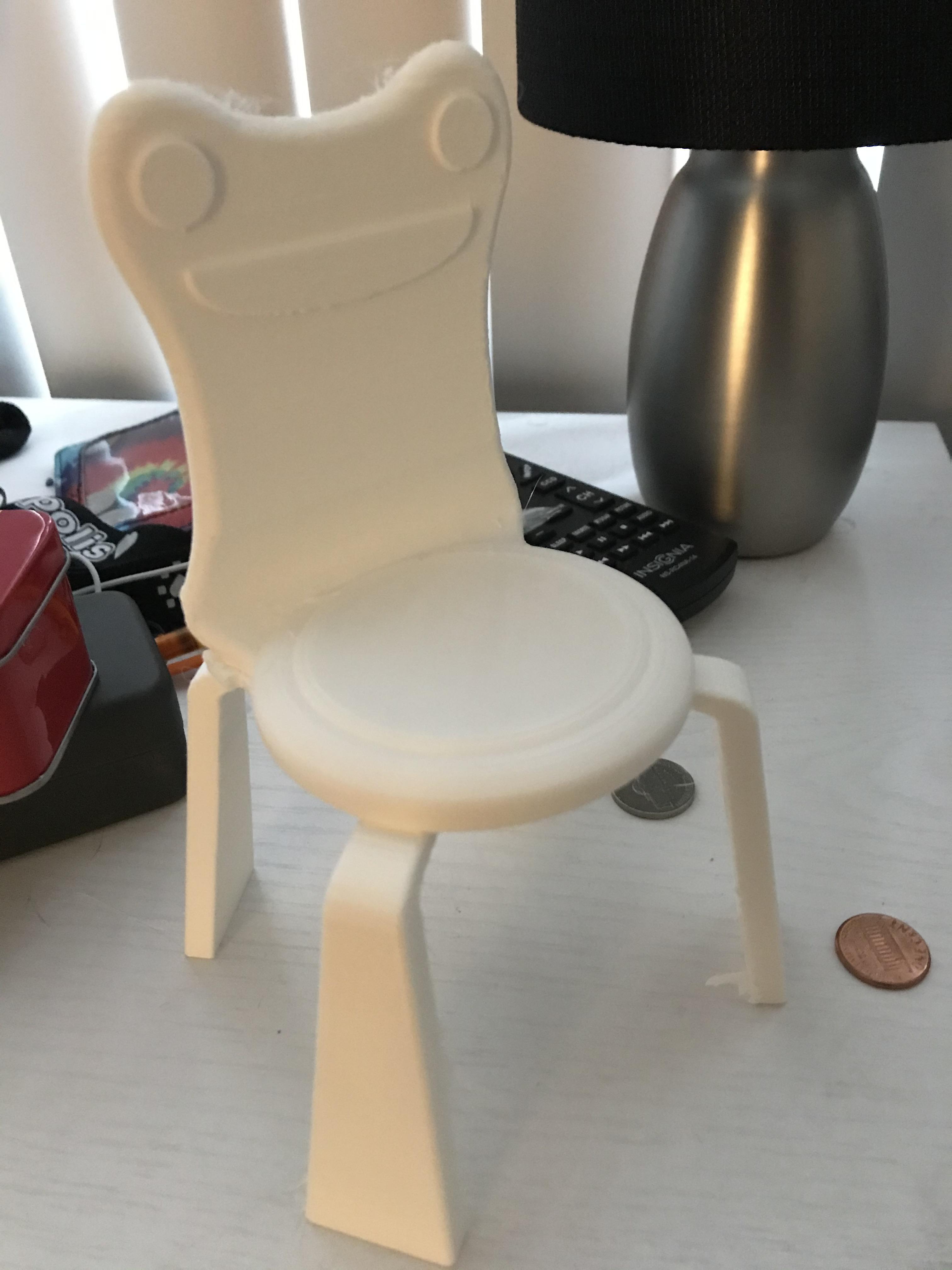 Thought you all would appreciate this giant froggy chair my dad 3D