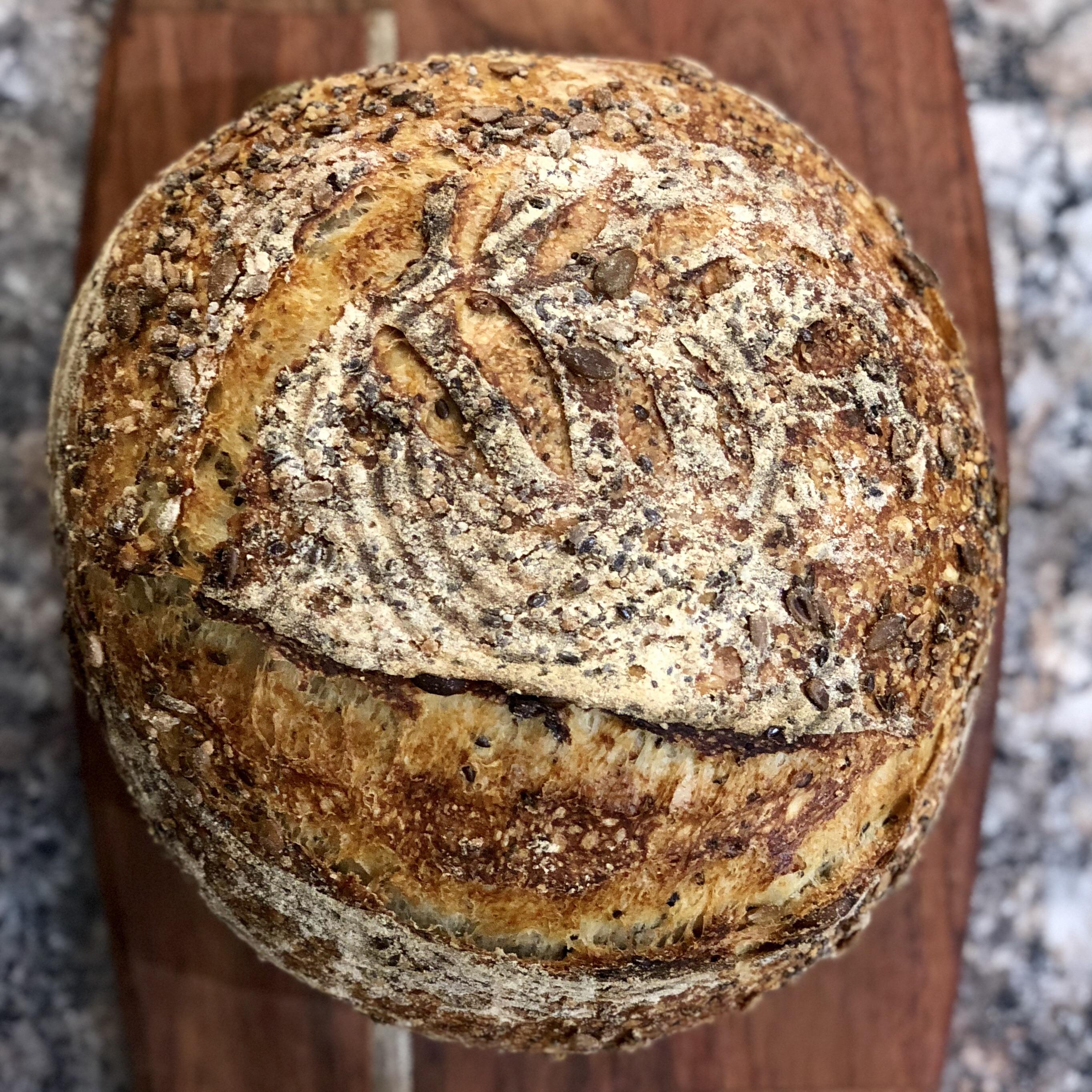 5 Seed and Cracked Black Pepper Sourdough r/Breadit
