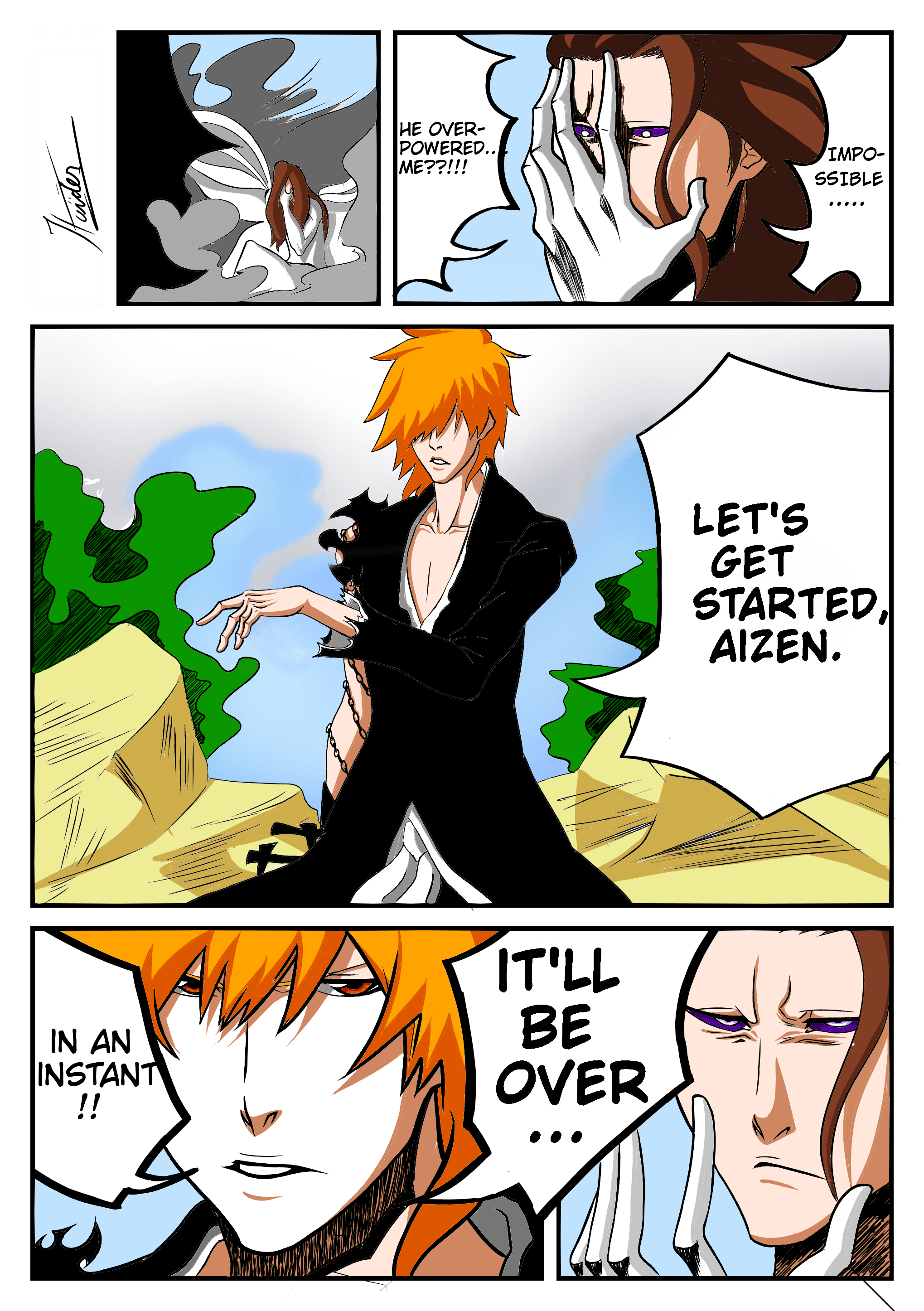 Dangai ichigo vs hogyoku 2nd form aizen by me. r/bleach