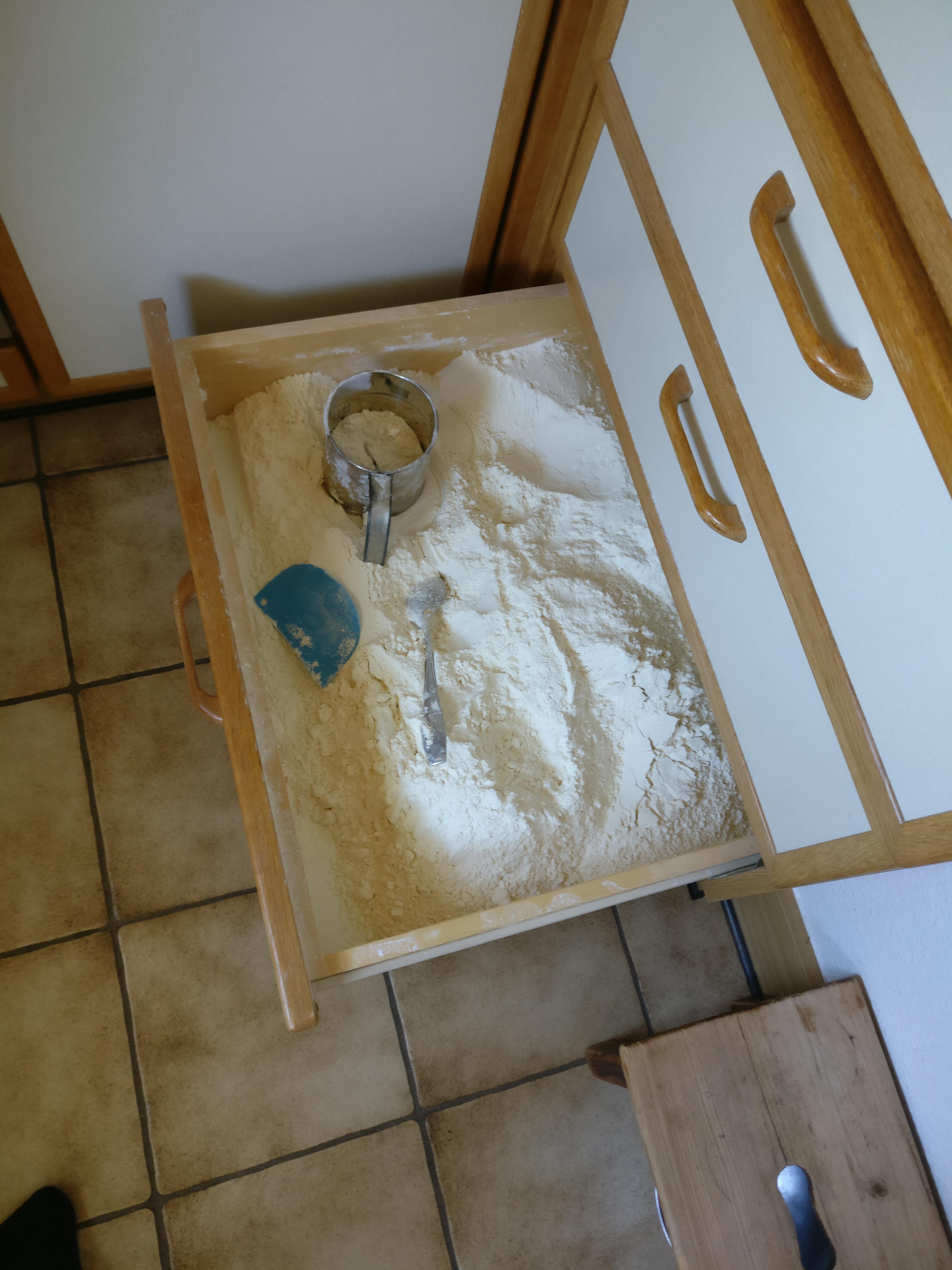 My grandmother has a flour drawer in her kitchen mildlyinteresting