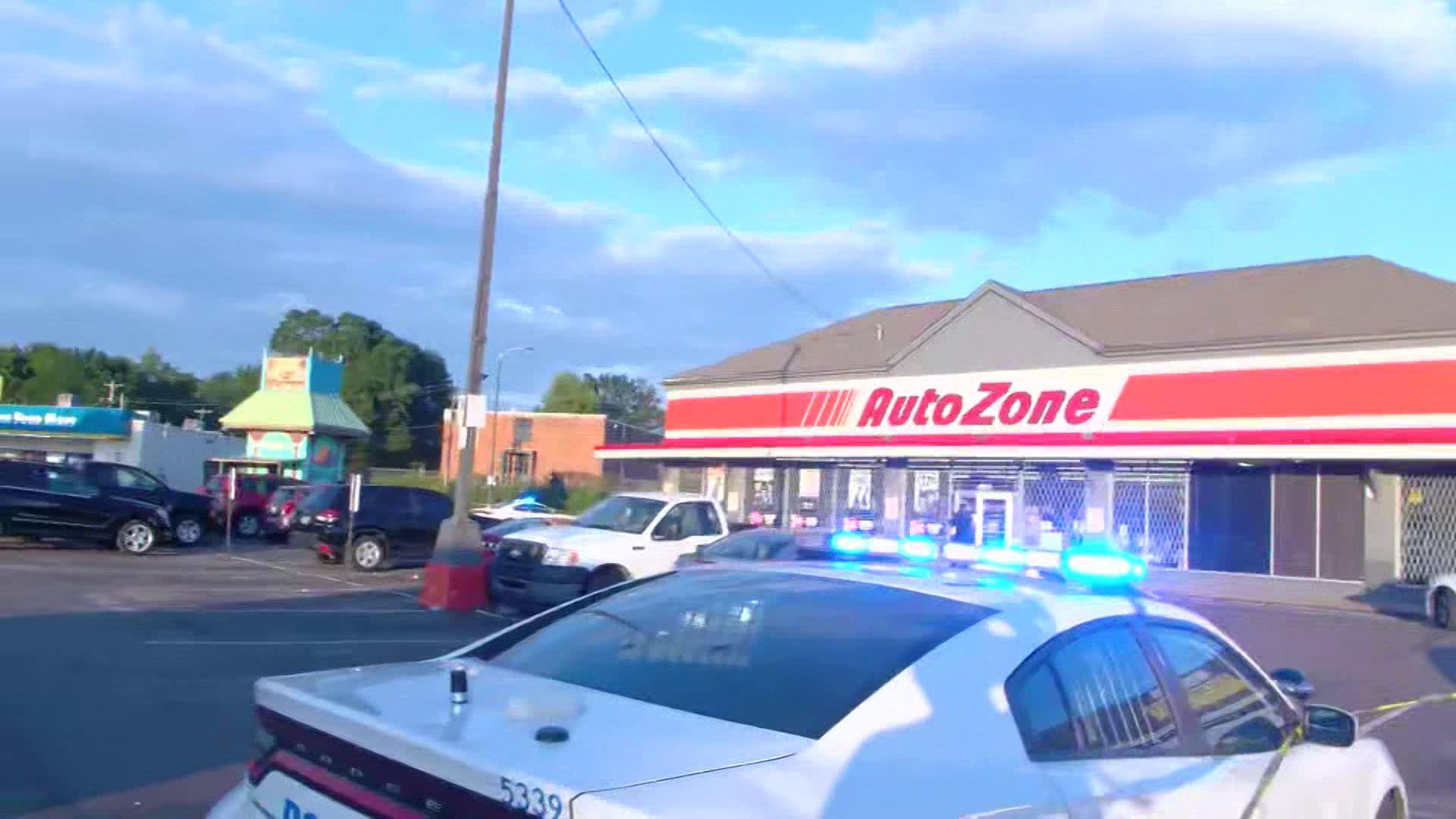Photo of the AutoZone involved today’s shooting spree in Memphis