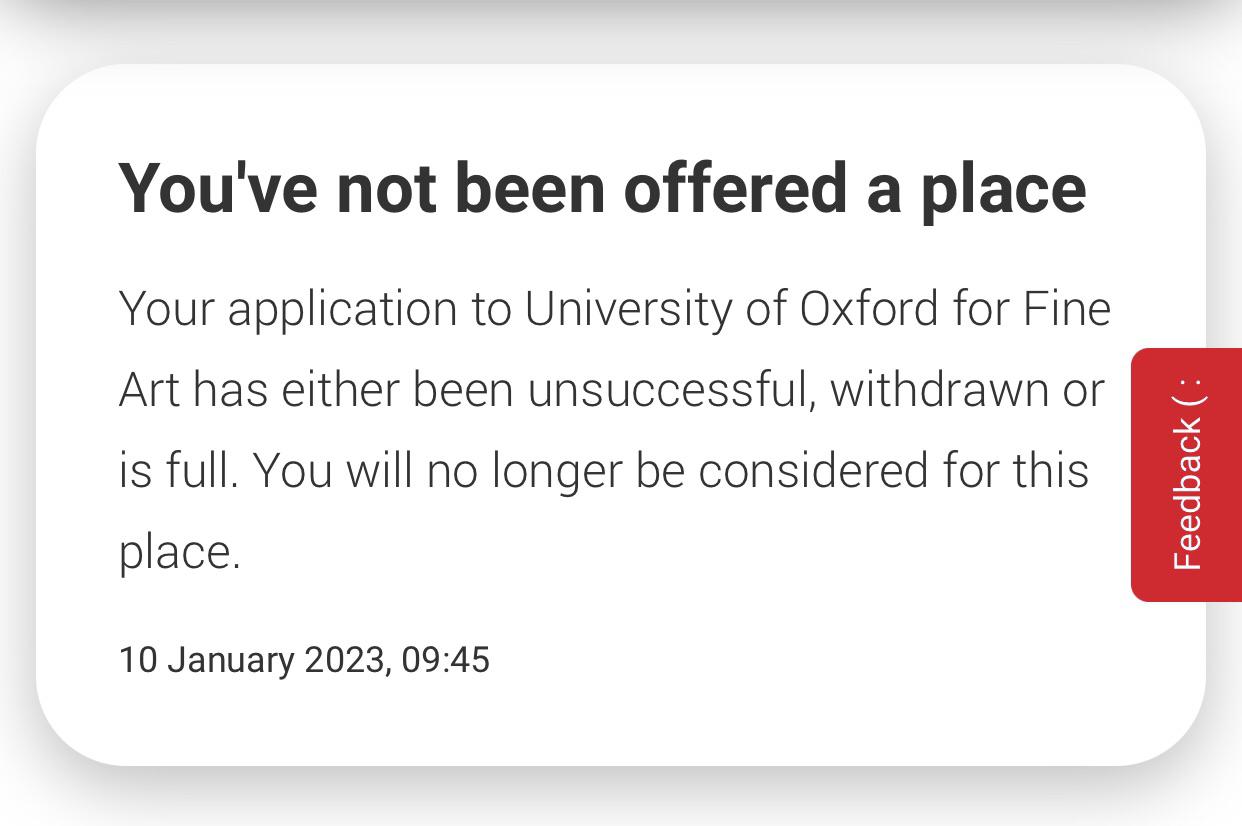 clean oxford rejection ( r/6thForm