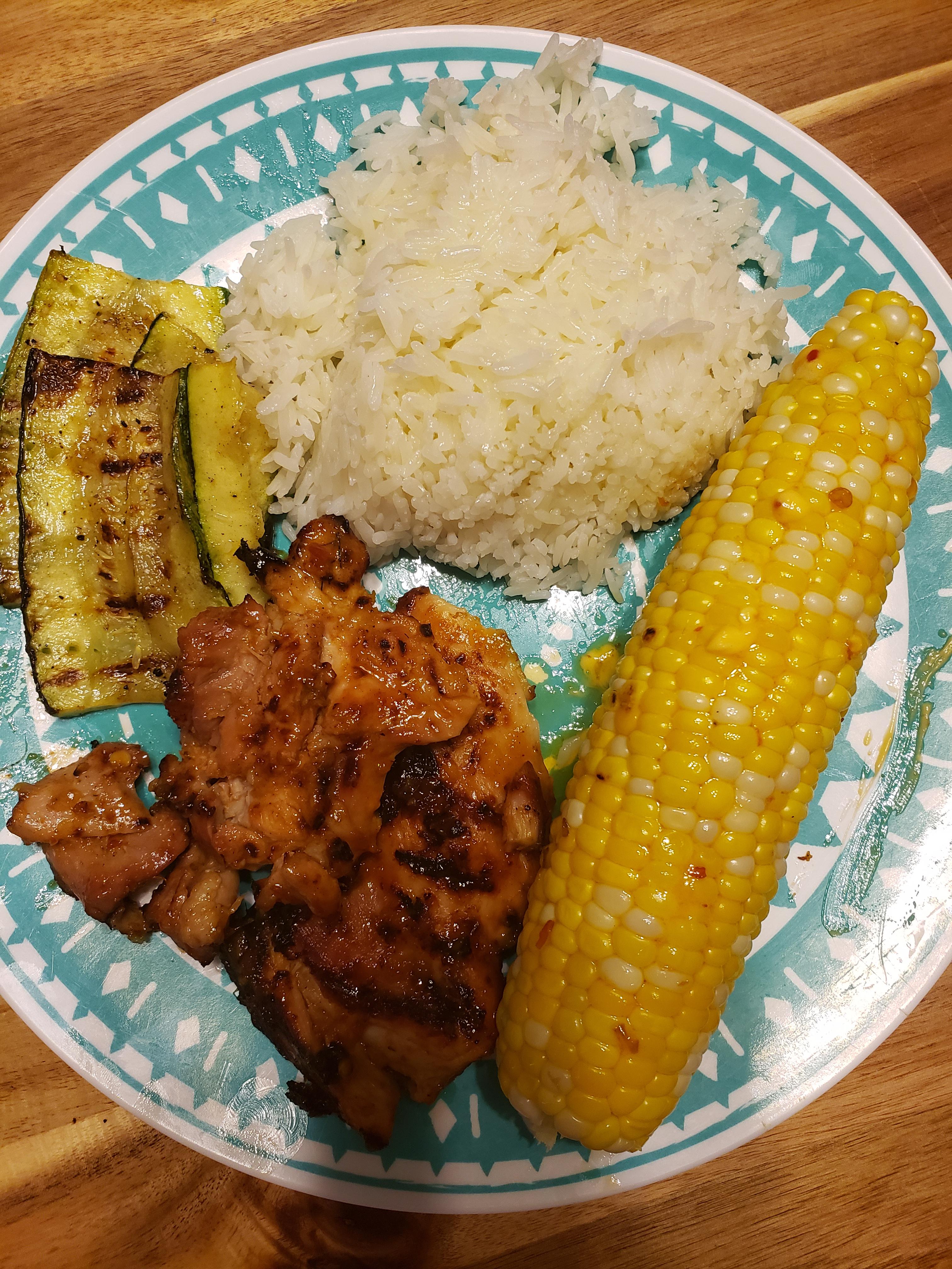Two Molly Recipes in one plate! Spicy Coconut Grilled Chicken Thighs