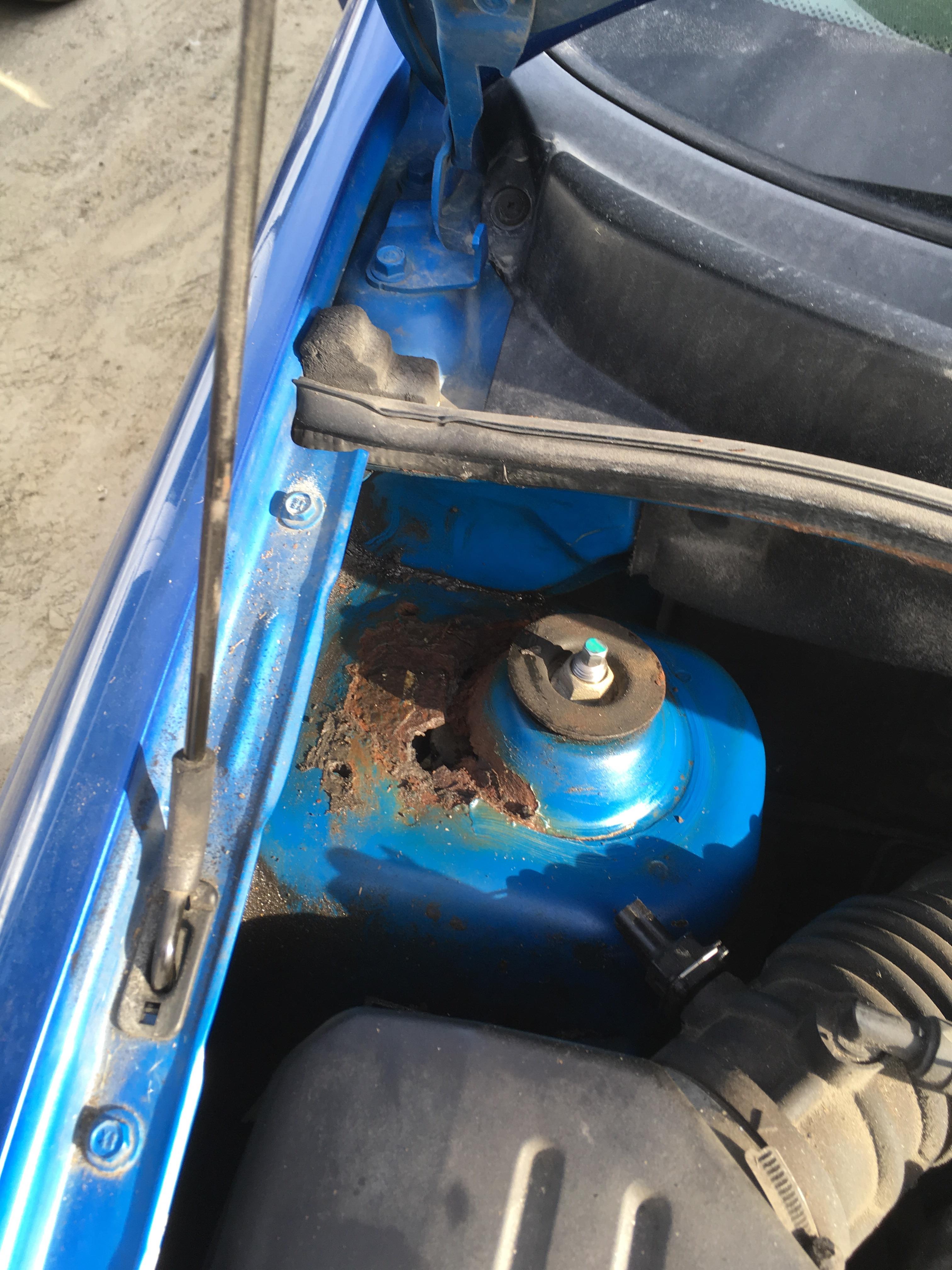 Aveo Strut Tower Rustout. Repairable? r/Chevy