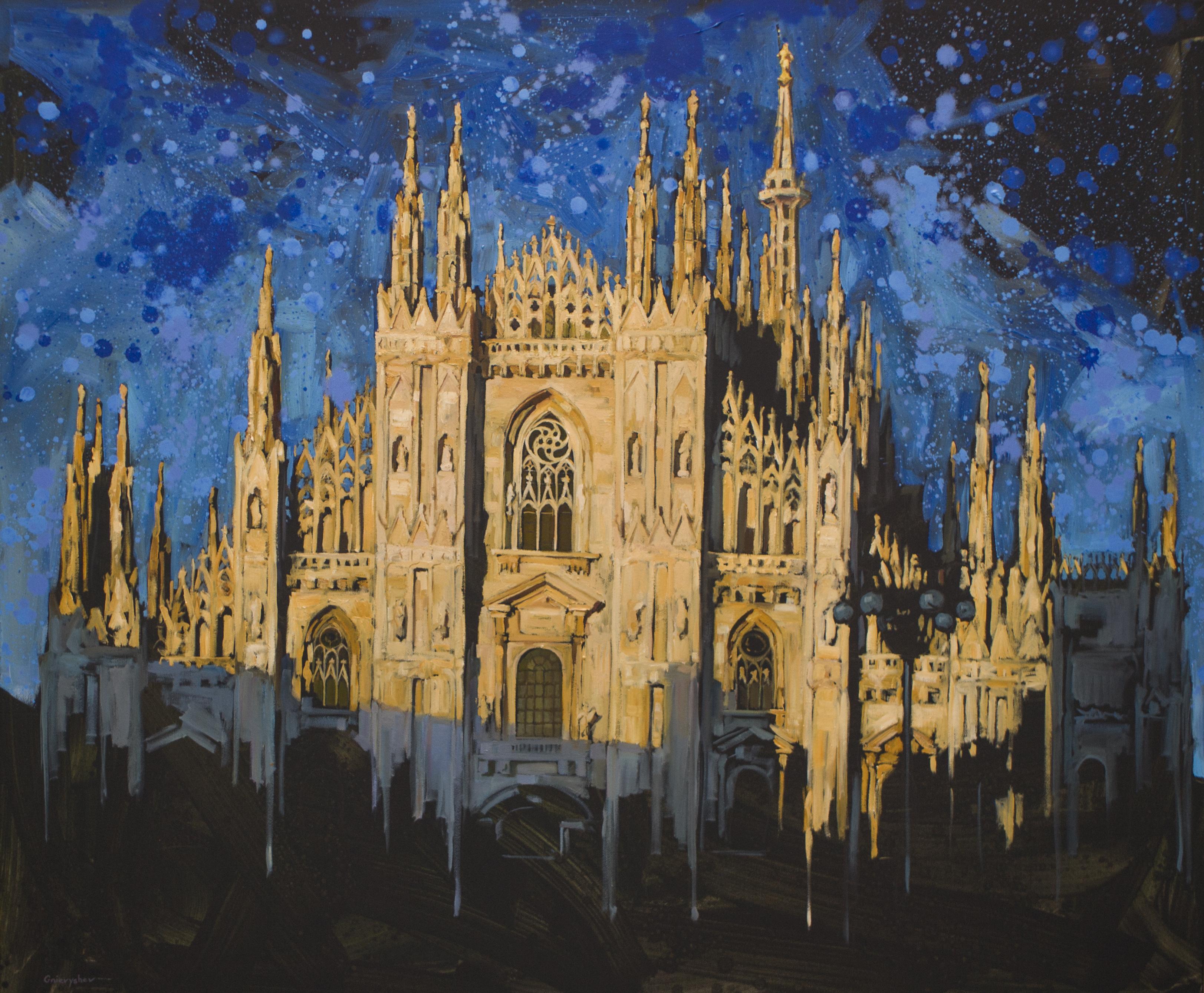 "Milan Cathedral" oil on canvas 100x120 cm r/painting