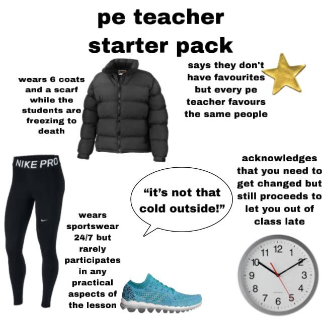 british pe teacher starter pack r/starterpacks