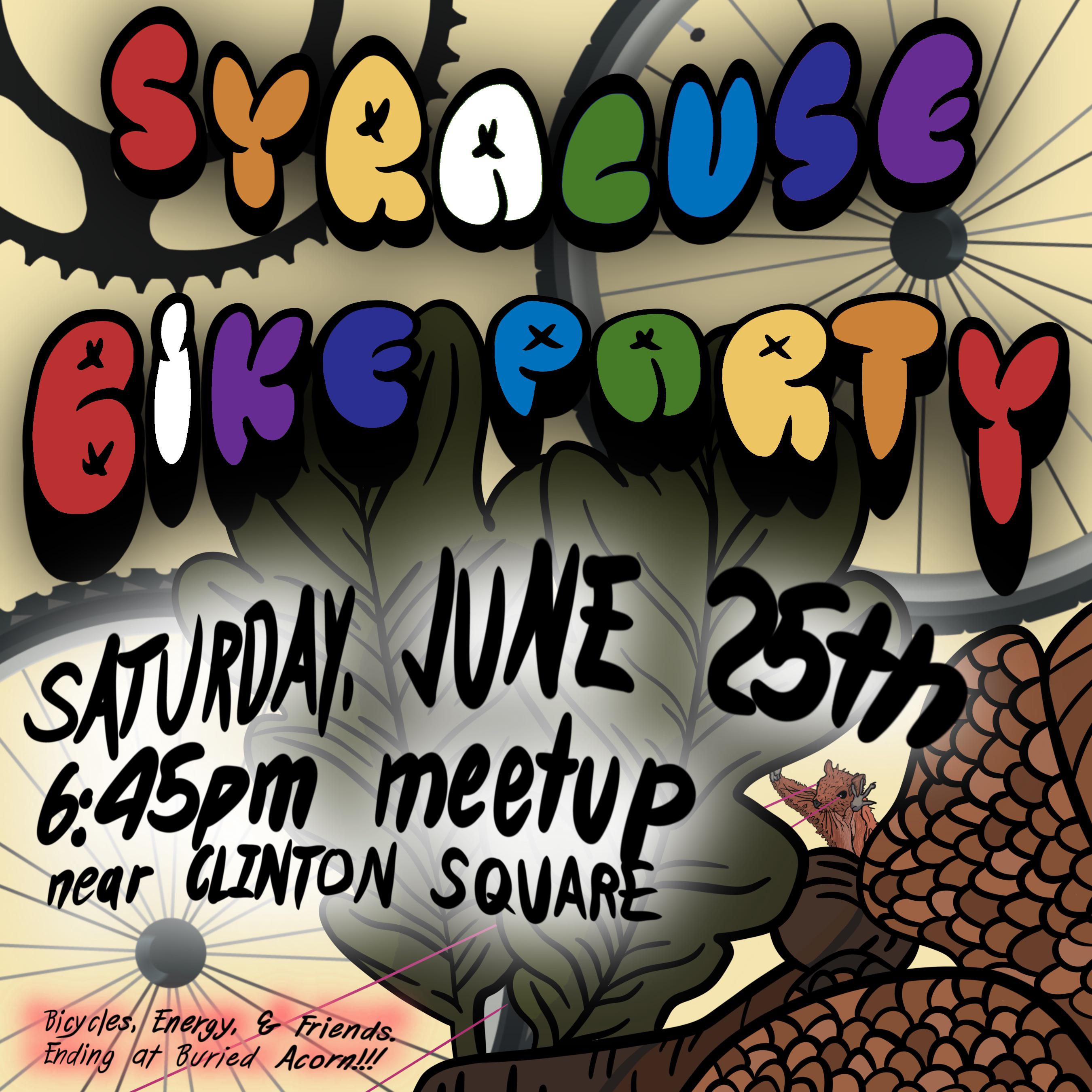 Syracuse Bike Party 14 JUNE 25 645pm Group Bicycle Ride Meetup
