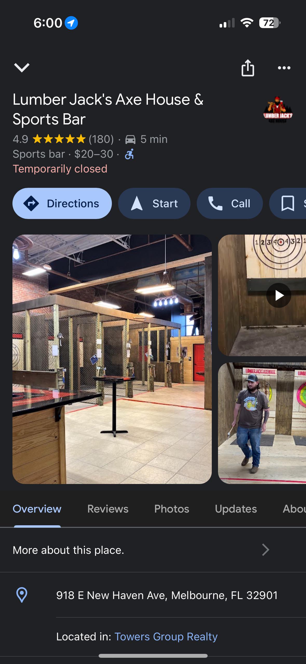 Lumber Jack’s Axe House in Melbourne r/321