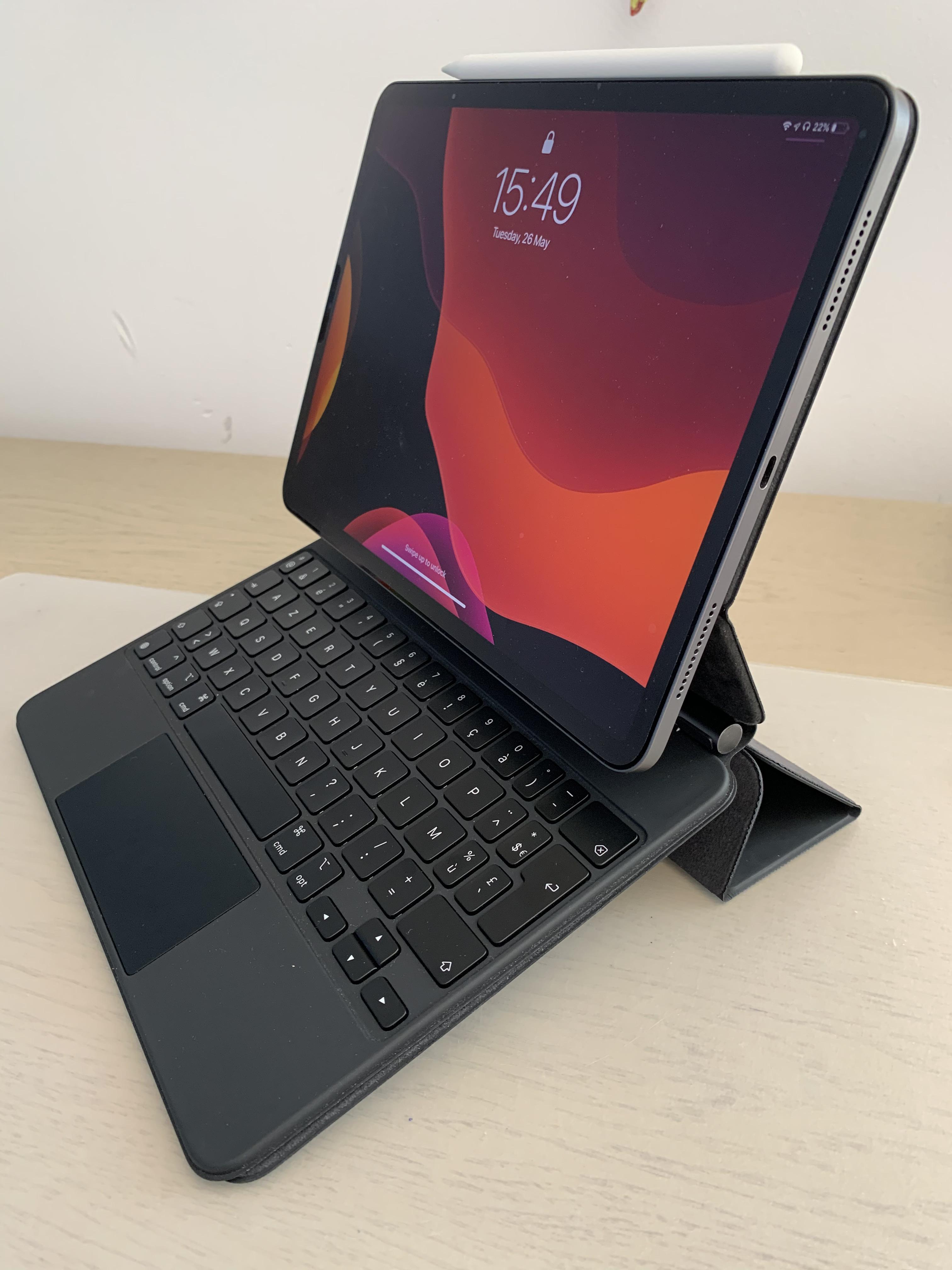 I use my Smart Folio as a stand for my Magic Keyboard r/iPadPro