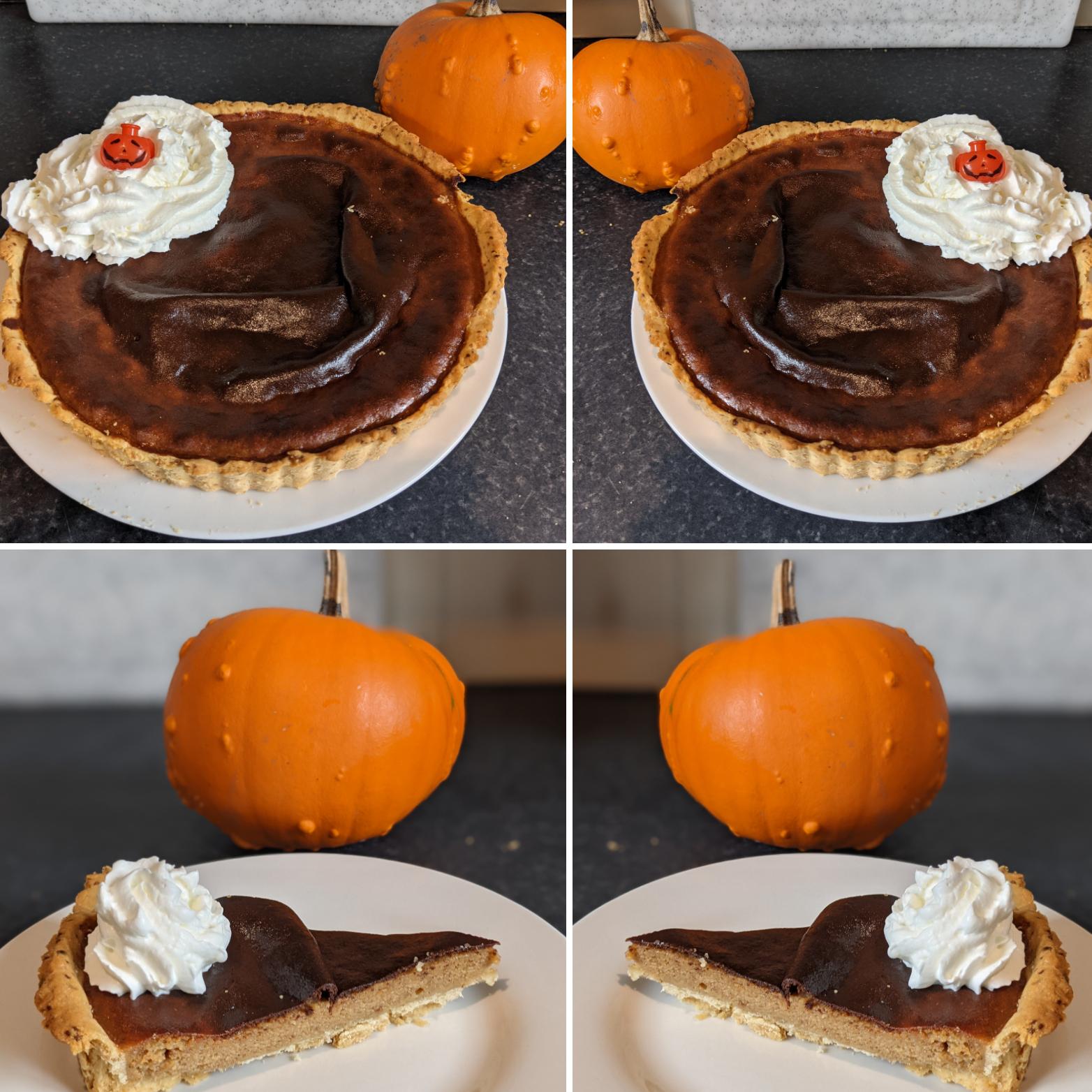 My first attempt at pumpkin pie, made from fresh pumpkin puree