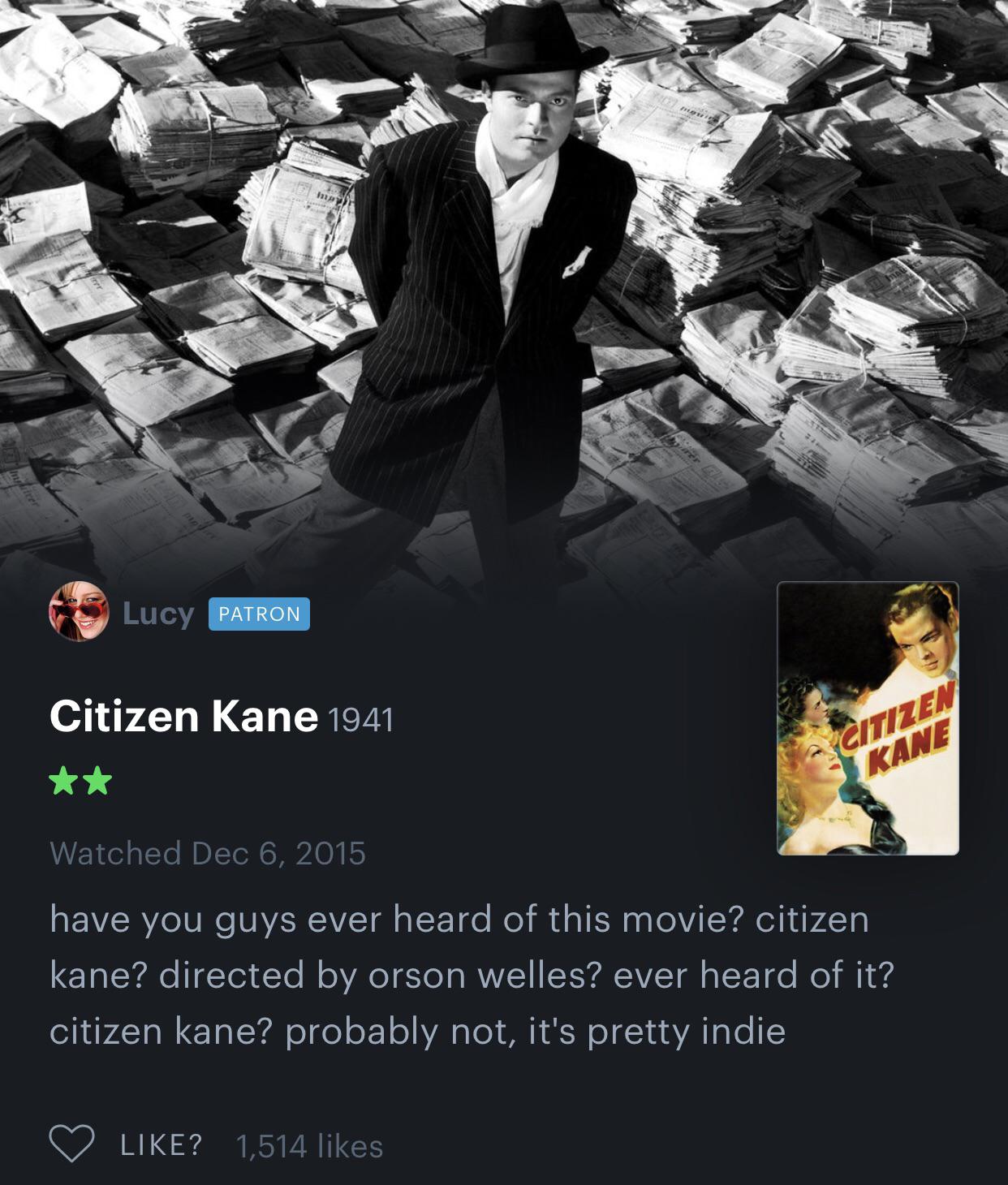 Society has moved past the need for quirky twitterish Letterboxd