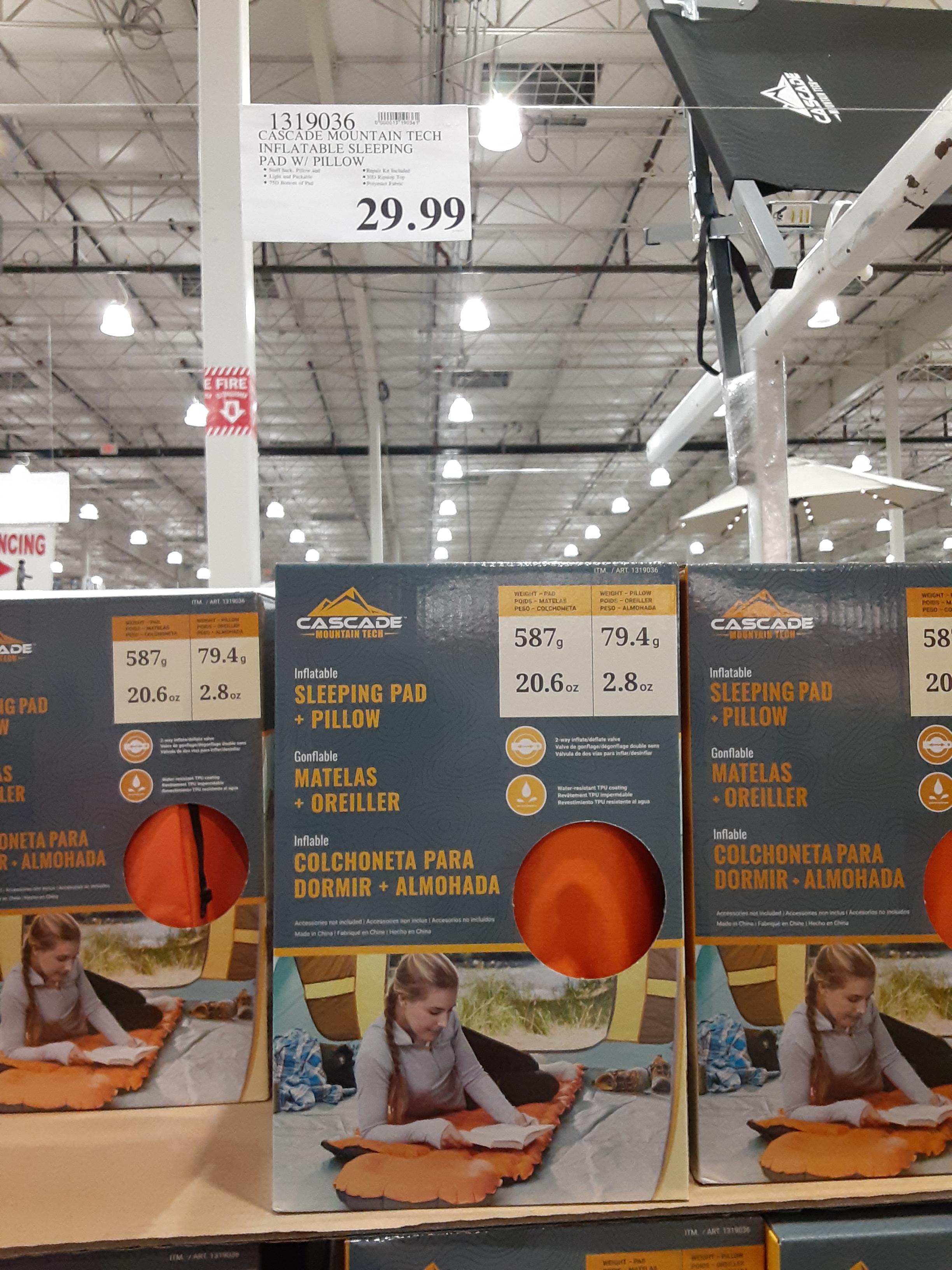 Per request Cascade sleeping pad at Costco. If you zoom in, you can see some of the info on