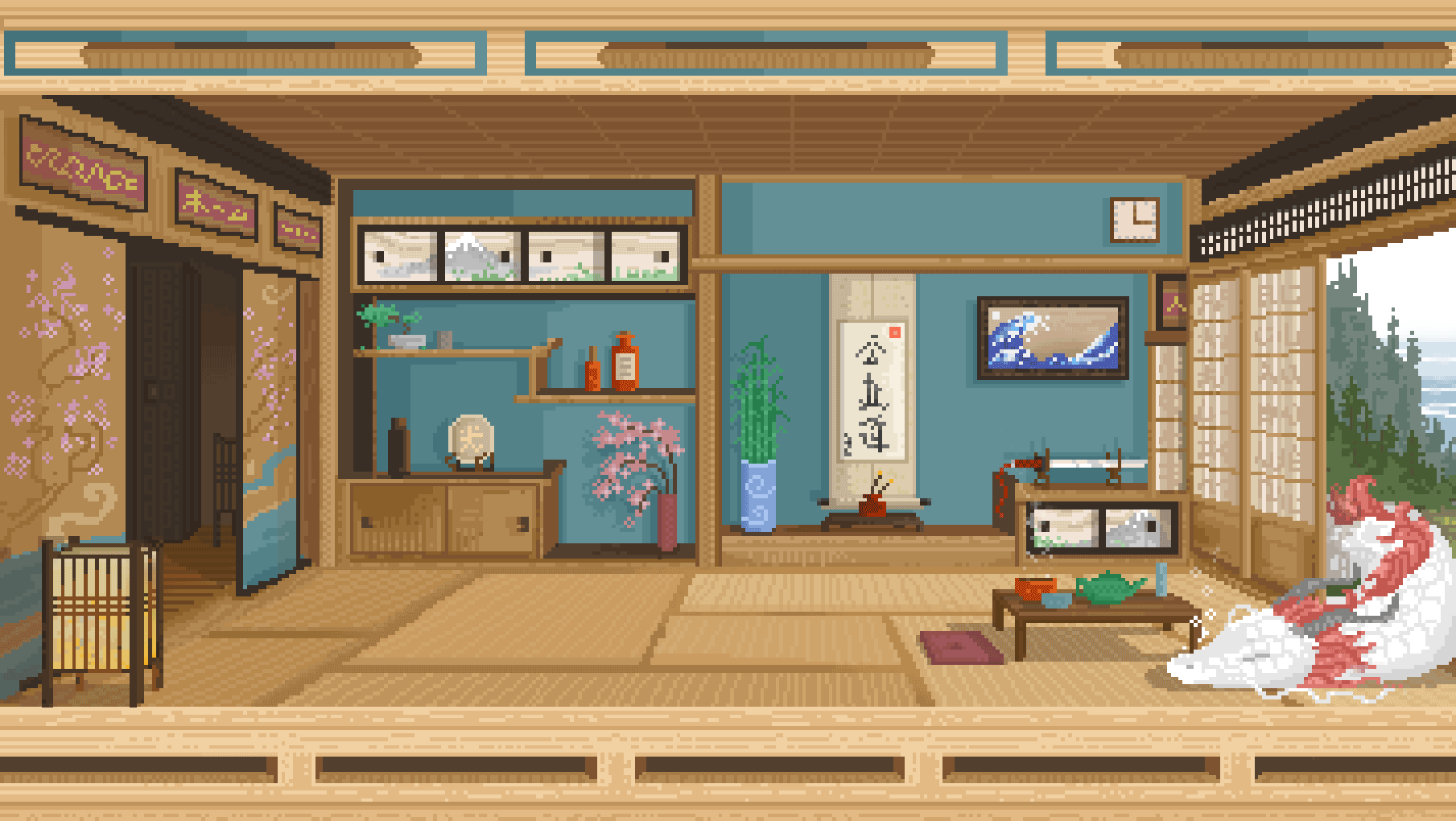 Japanese room animated r/PixelArt