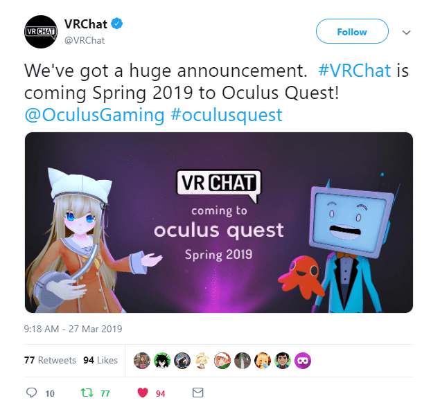 [News] VRchat coming to standalone Oculus Quest r/VRchat