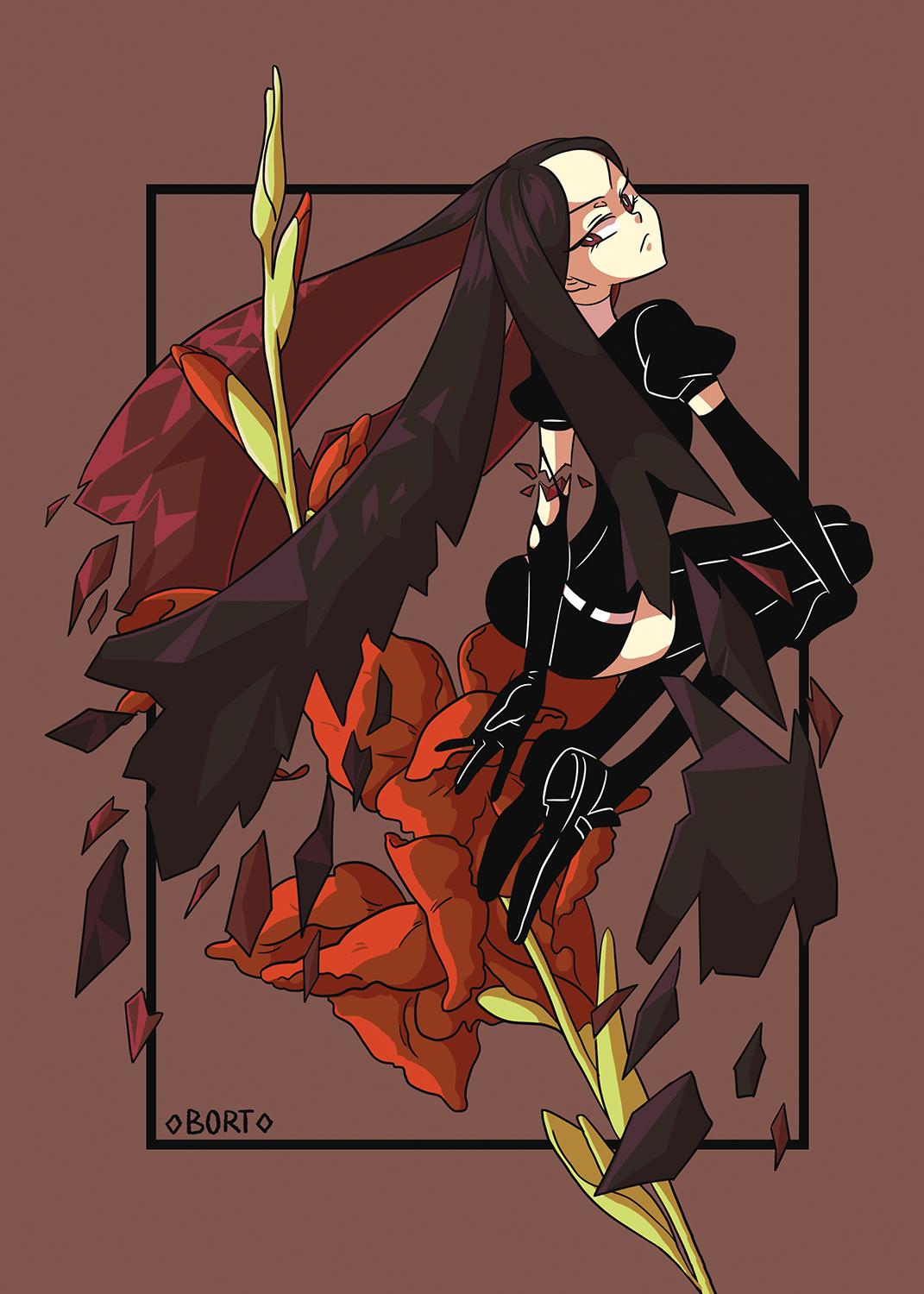 Gem&Flowers Series Bort Art By Veloursrose r/LandoftheLustrous