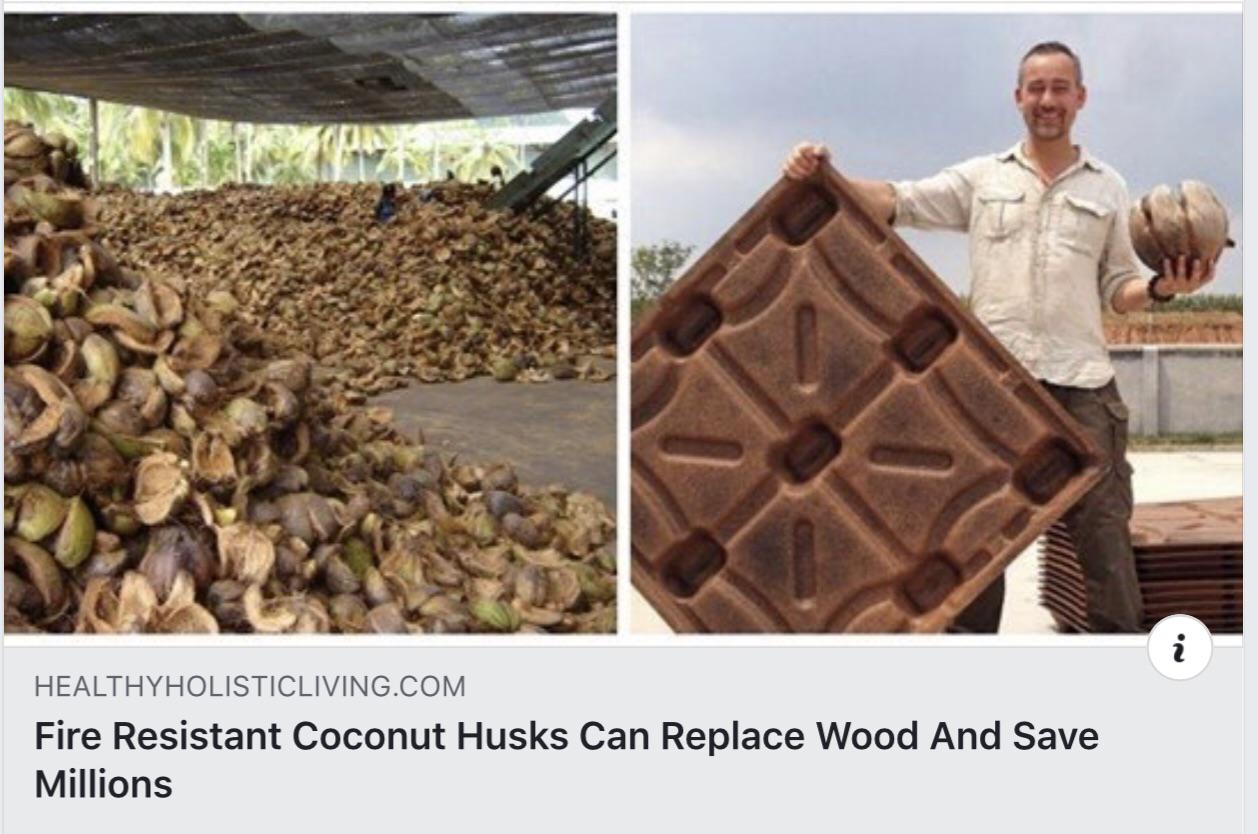 Using coconut husks instead of wood r/ZeroWaste