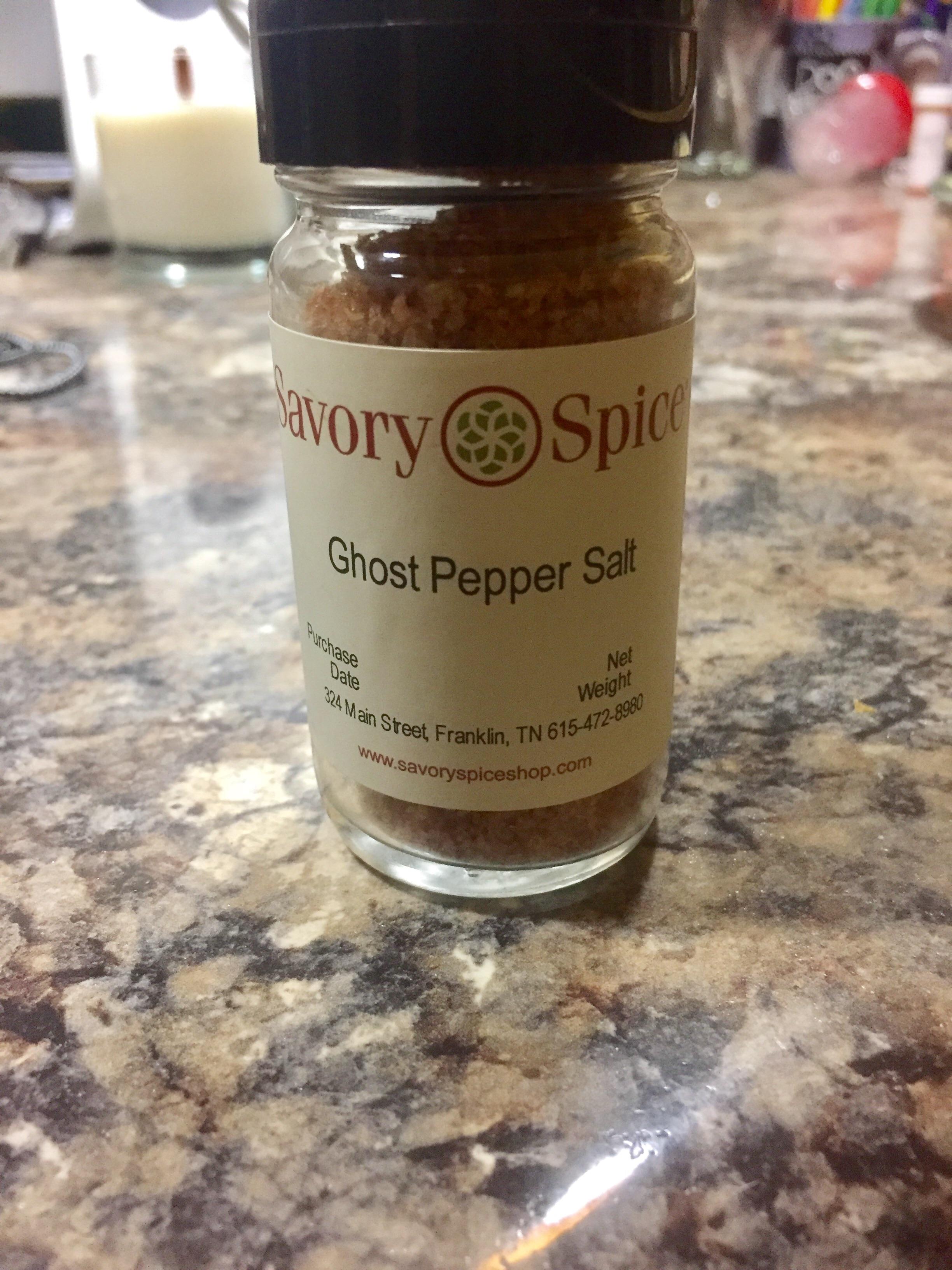 Found a ghost pepper salt from Savory Spice shop. r/spicy