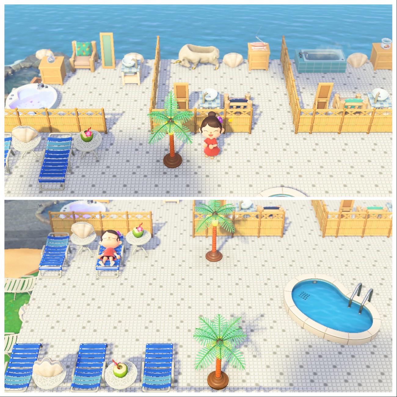My outdoor pool area! I wish the pool was a bit bigger, but i like how