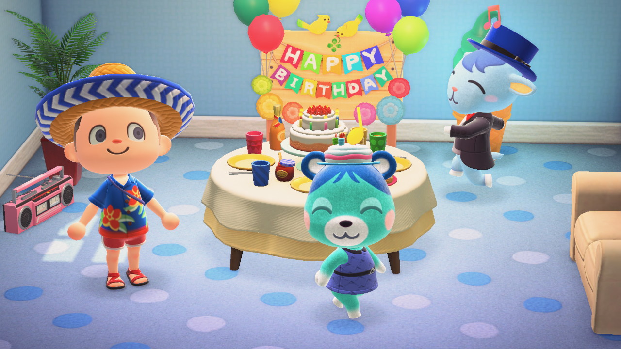 Happy Birthday bluebear! Have fun dancing for another 10 hours r/AnimalCrossing