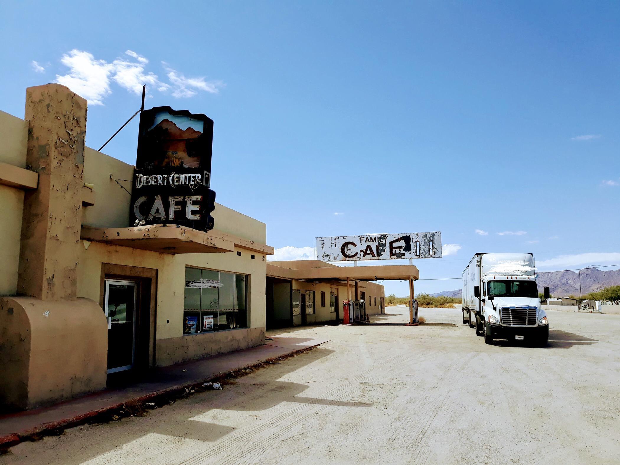 Stopped at Desert Center, Ca. Ghost town now. r/Truckers