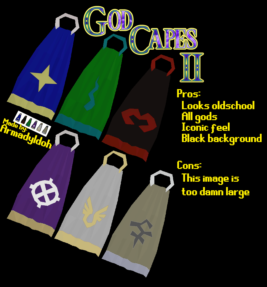 [Suggestion] God Capes II Simple design and all six gods r/2007scape